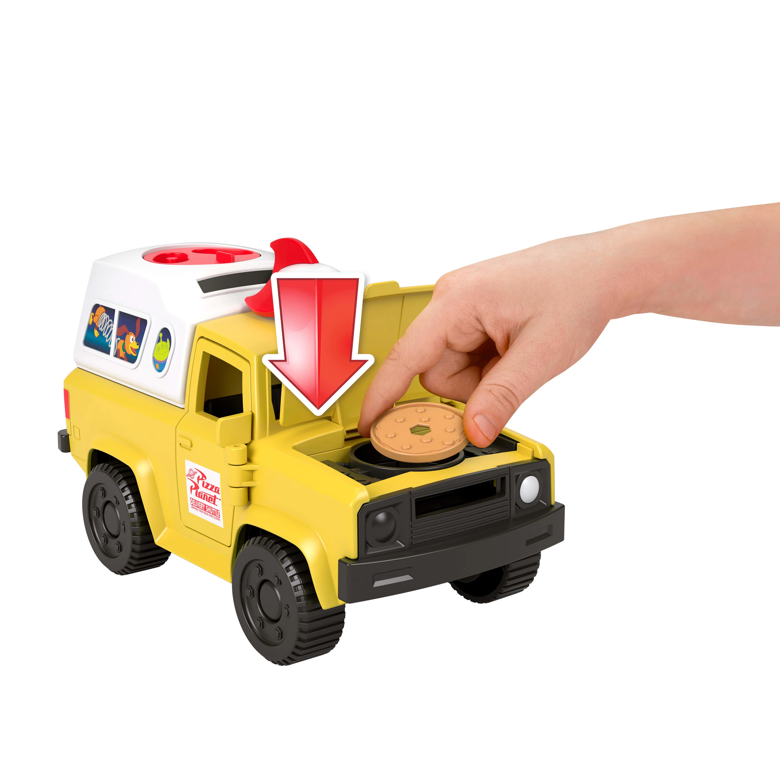 Imaginext Brinquedo Toy Story Caminhão Pizza Planet com Buzz e Alienígena - Image 3