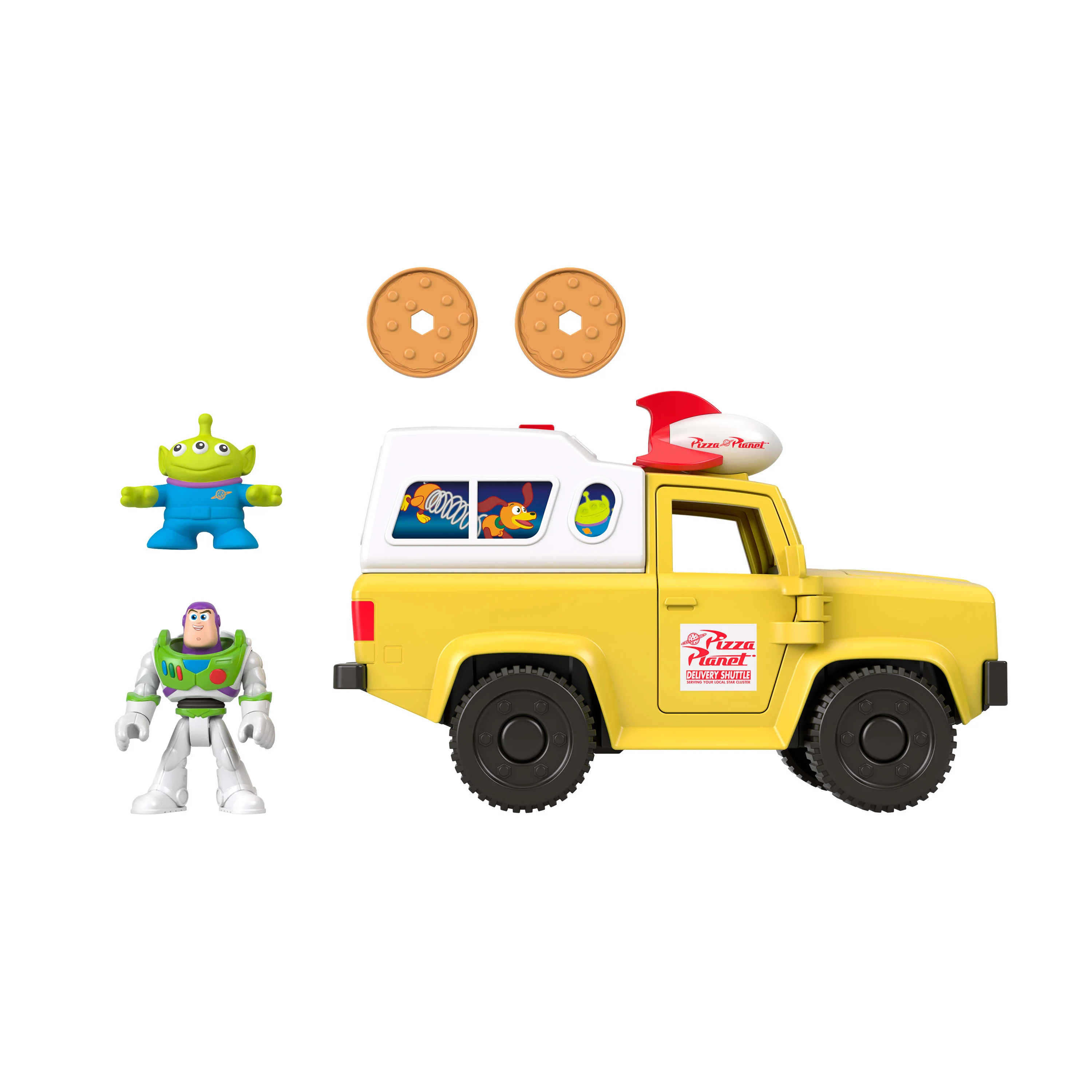 Imaginext Brinquedo Toy Story Caminhão Pizza Planet com Buzz e Alienígena - Image 5