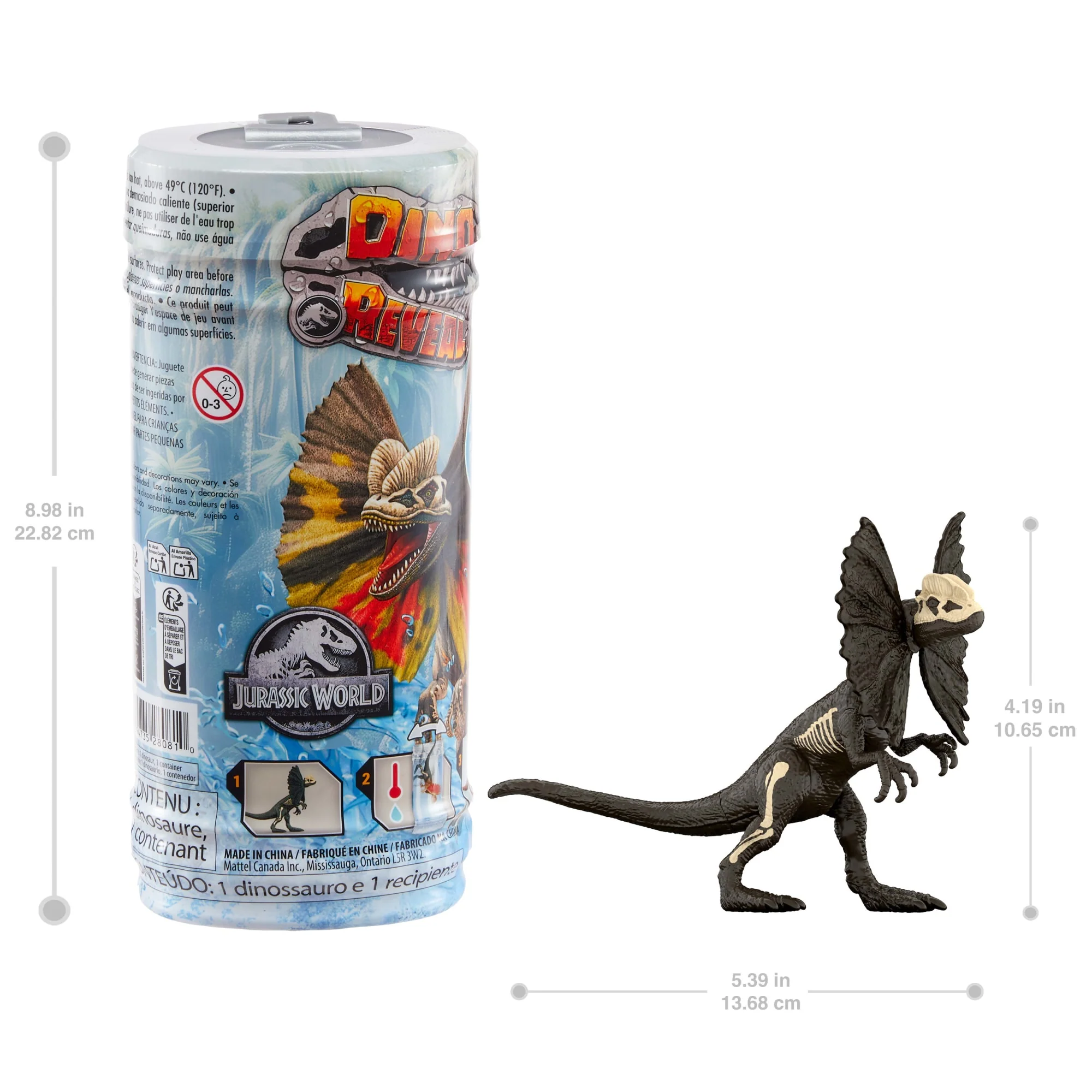 Jurassic World Dinossauro de Brinquedo Dino Reveal Pacote Visível