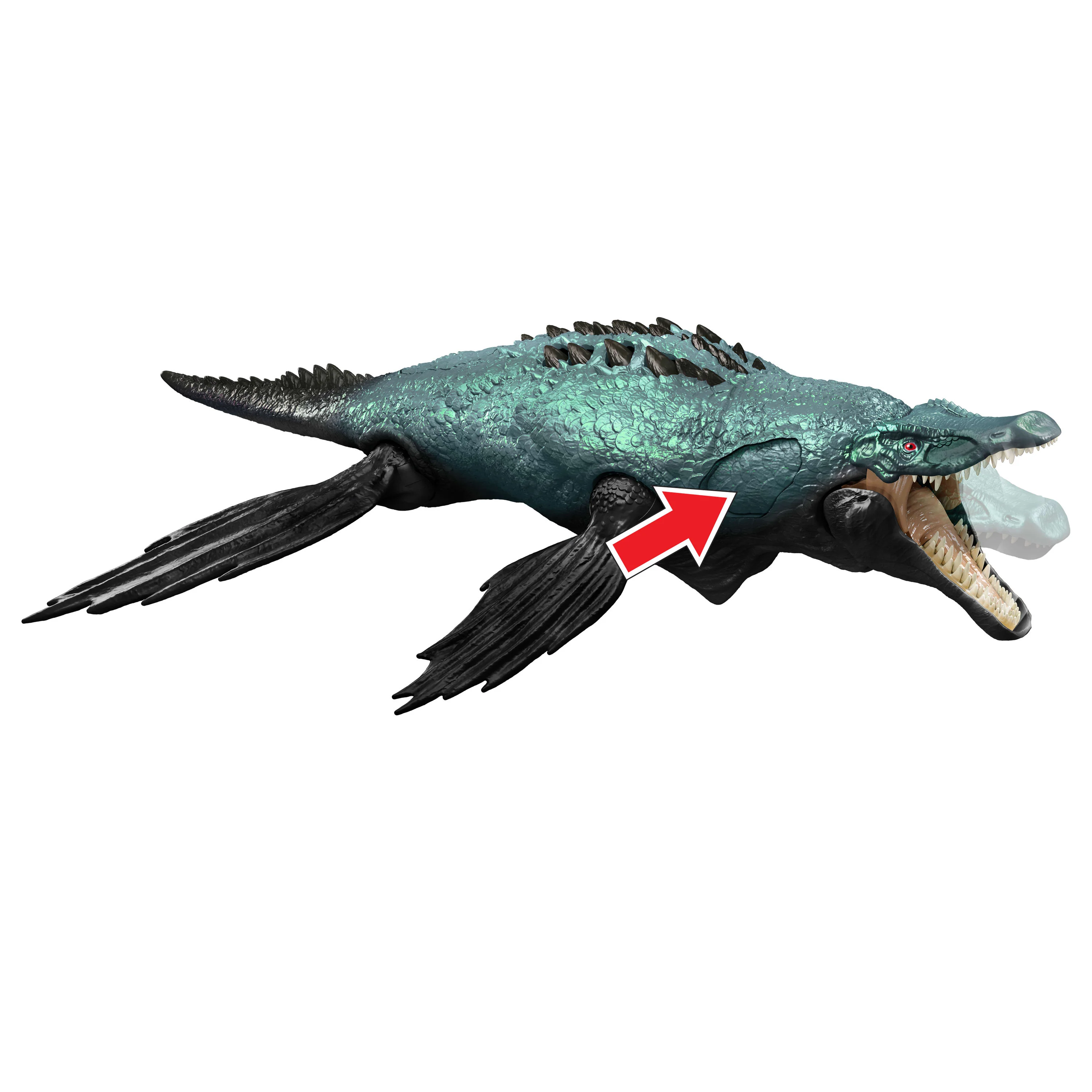 Jurassic World Gigantic Thrashers Liopleurodon Dinosaur Action Figure Toy, 2 Attacks & EVolve Feature - Image 3