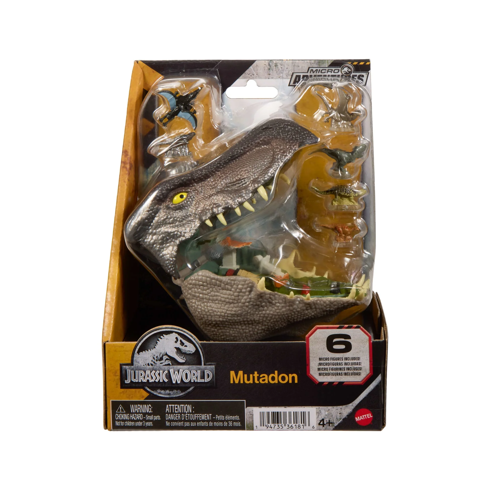 Jurassic World Rebirth Micro Adventure Mutadon Head, Playset Interactive Features & Small Figures - Image 6