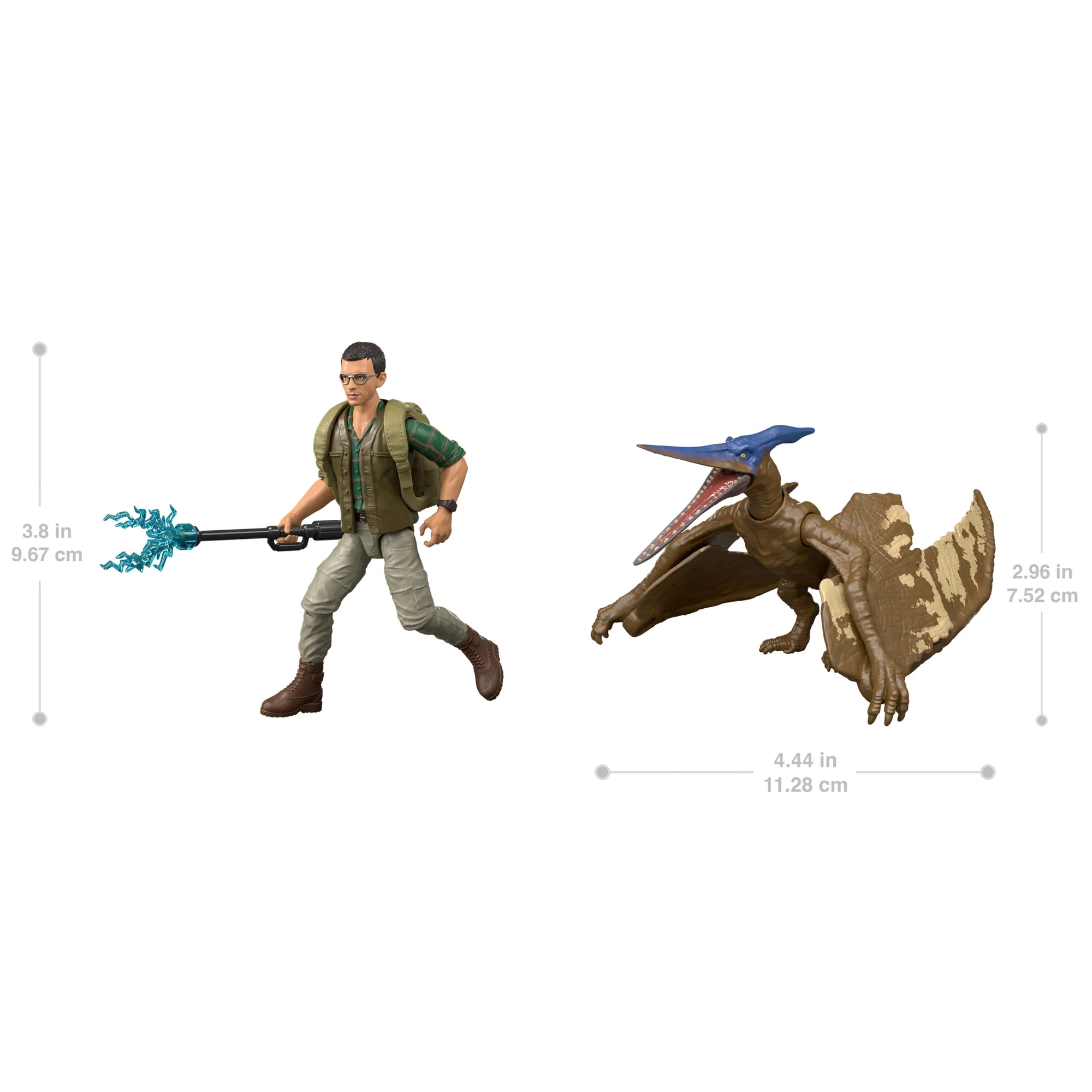 Jurassic World Rebirth Dr. Loomis & Pteranodon Figures Pack, Movie Accurate 3.75-Inch Scale - Image 2