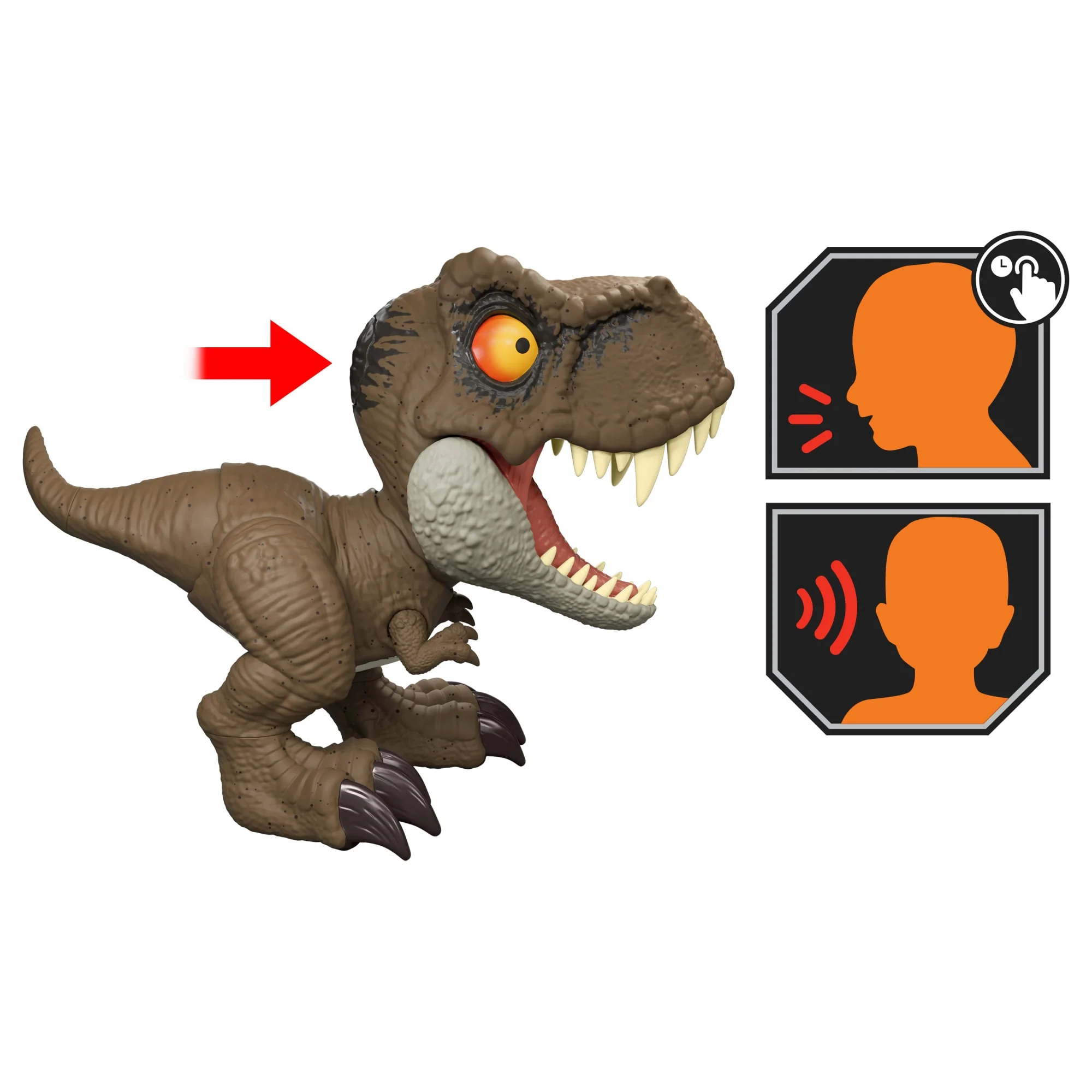 Jurassic World Roar Command Tyrannosaurus Rex Dinosaur Figure Toy, Records, Plays & Roars, T. Rex - Image 4