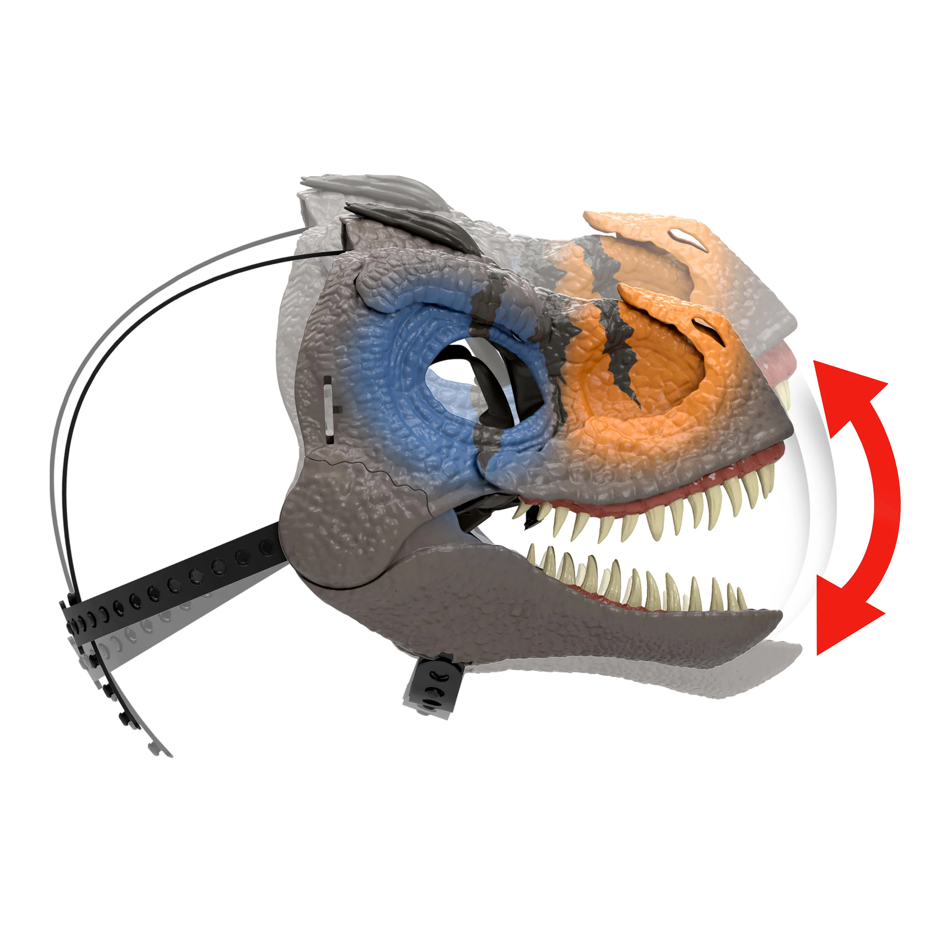 Jurassic World Snarlin Sounds Velociraptor Mask With Roar & Growl Sounds, Dinosaur Head - Image 3