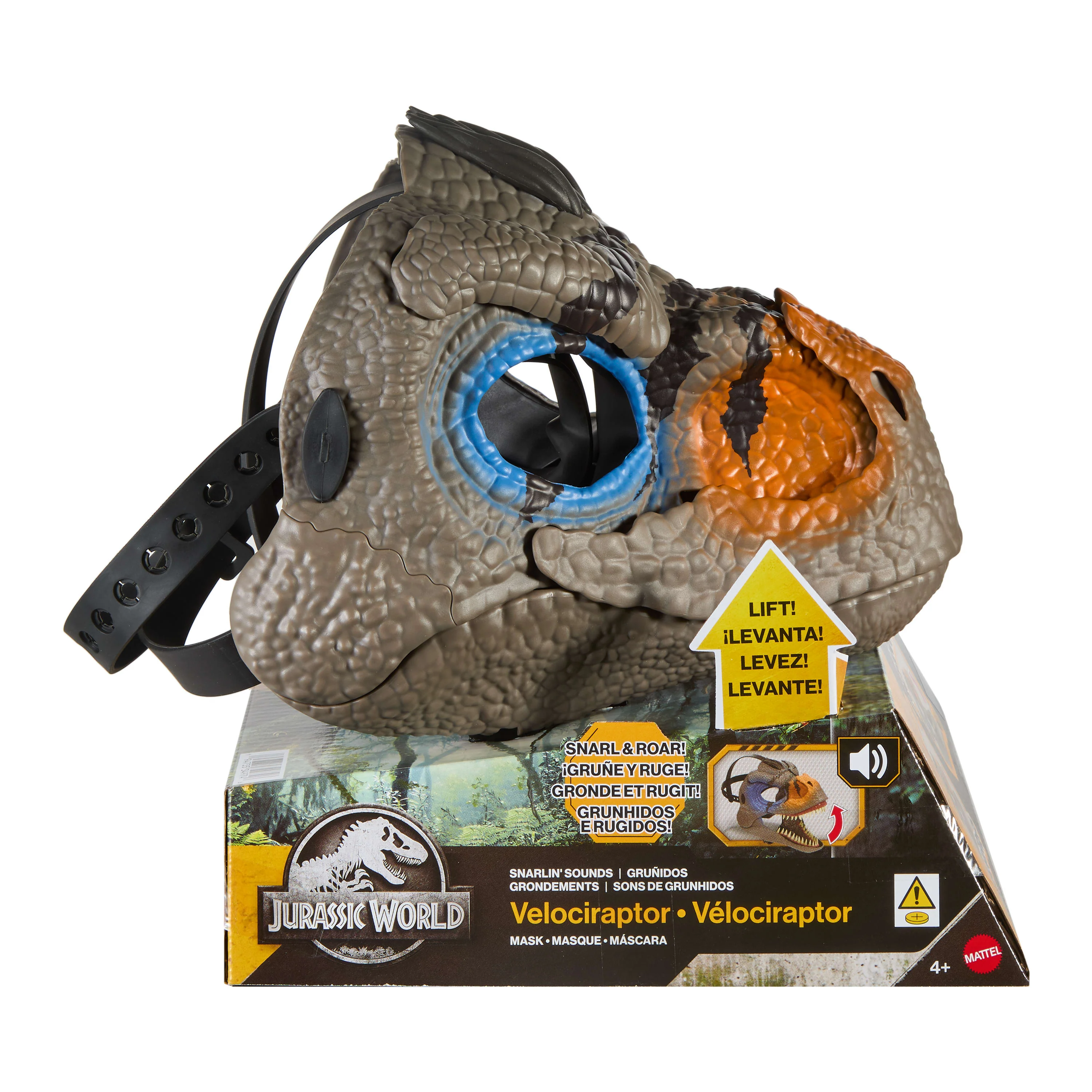 Jurassic World Snarlin Sounds Velociraptor Mask With Roar & Growl Sounds, Dinosaur Head - Image 6