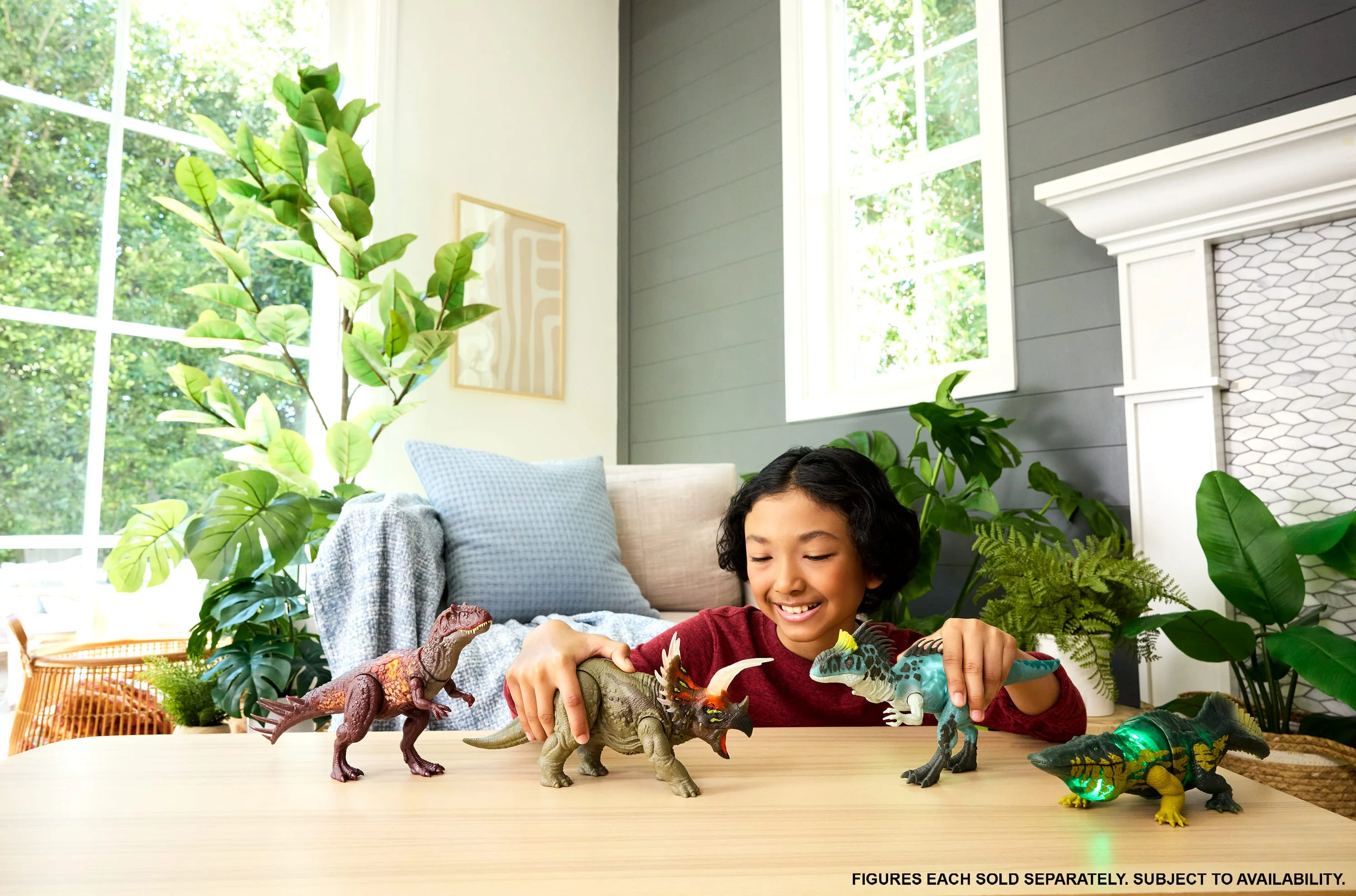 Jurassic World Wild Roar Metriacanthosaurus Dinosaur Action Figure Toy, Sounds & Attack & Lights - Image 2