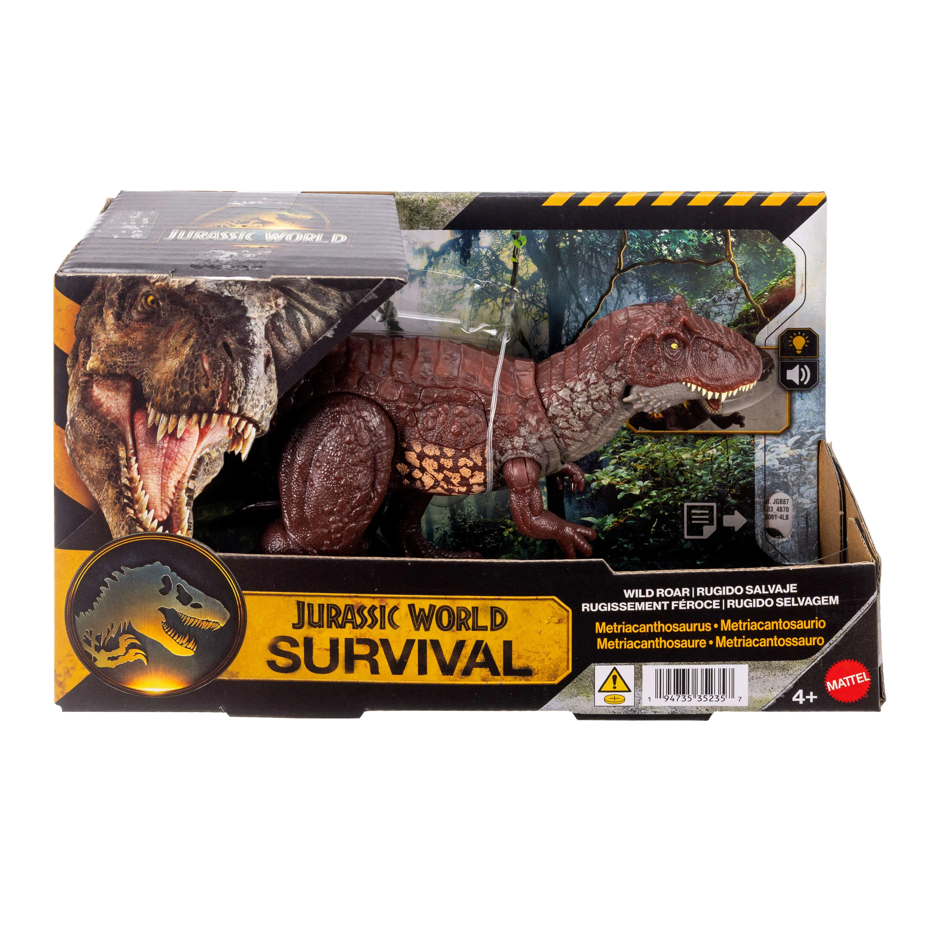 Jurassic World Wild Roar Metriacanthosaurus Dinosaur Action Figure Toy, Sounds & Attack & Lights - Image 6