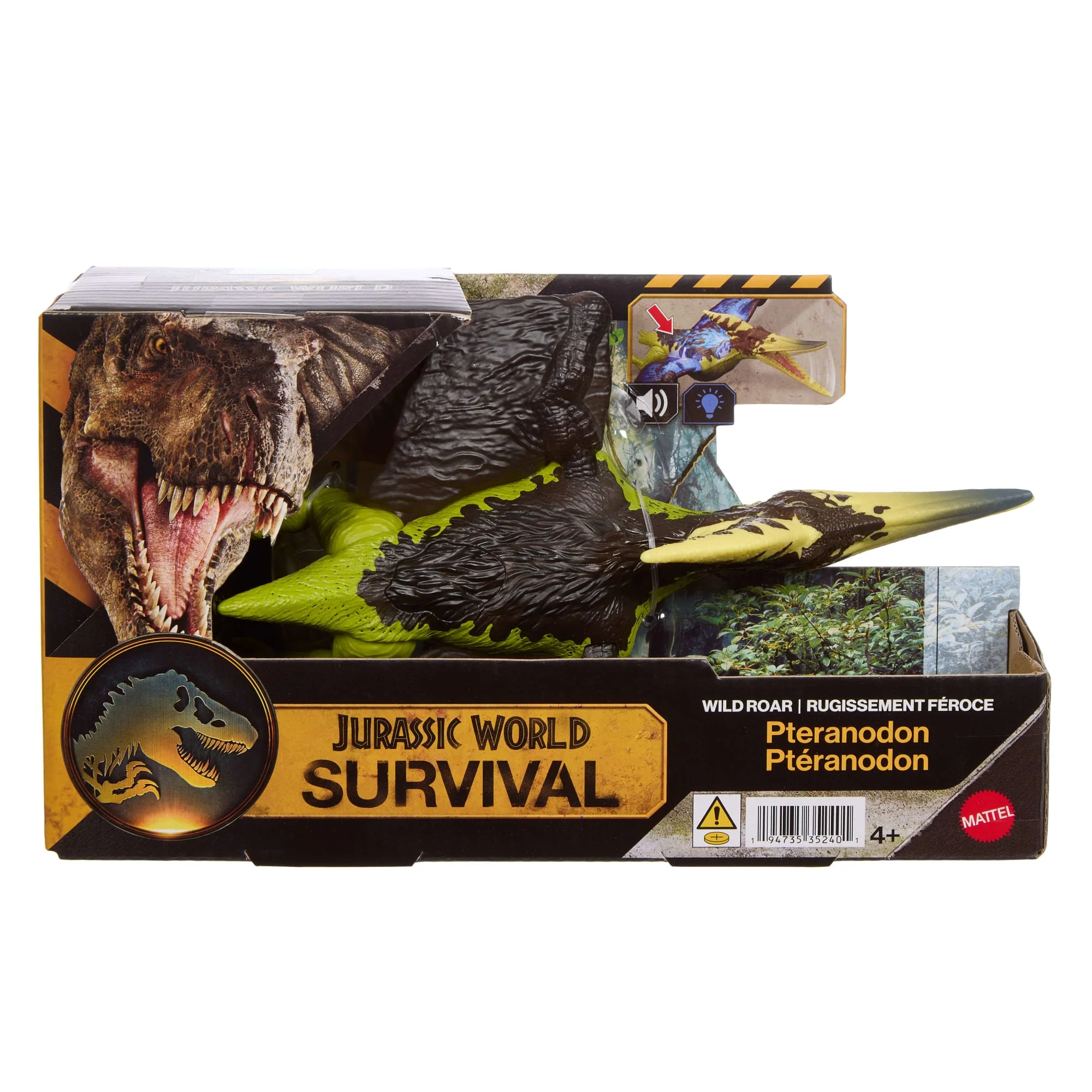 Jurassic World Wild Roar Pteranodon Dinosaur Action Figure Toy, Attack, Light & Sound, Scan Code - Image 6