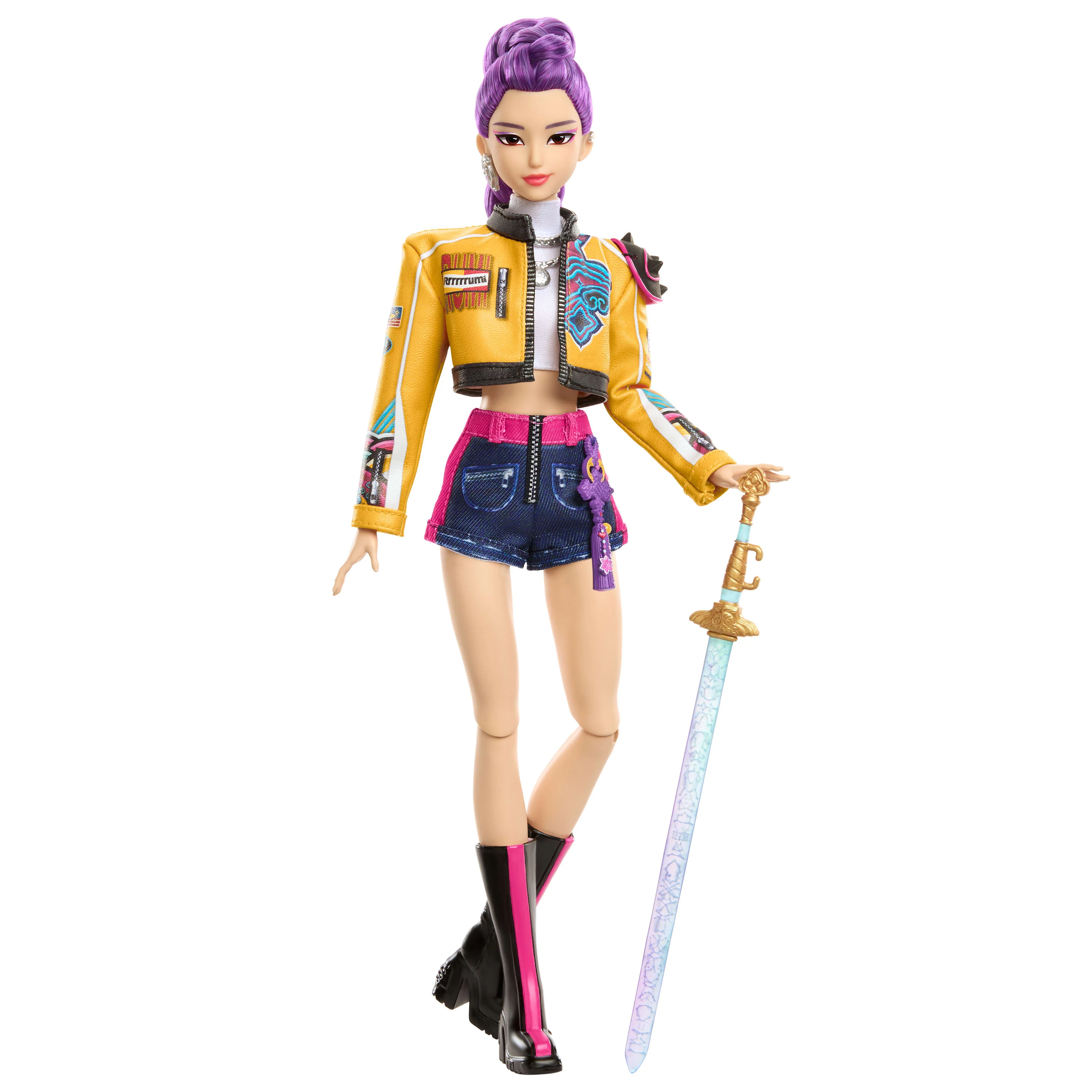 Kpop Demon Hunters Huntr/X Rumi Fashion Doll in Removable Look With Themed Movie Accessories - Image 5