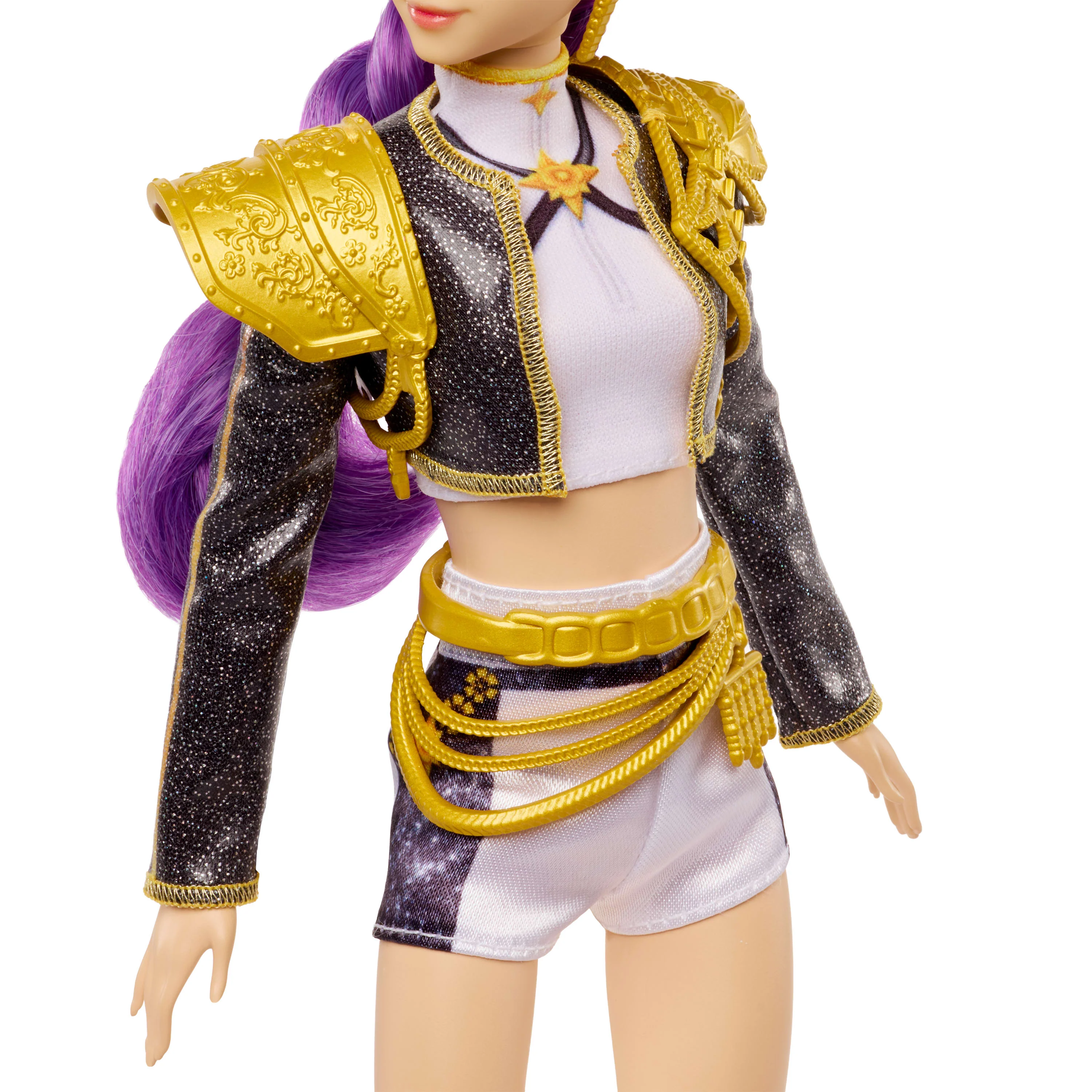 Kpop Demon Hunters Huntr/X Rumi “Golden” Singing Doll in Removable Outfit & 5 Posable Joints - Image 3