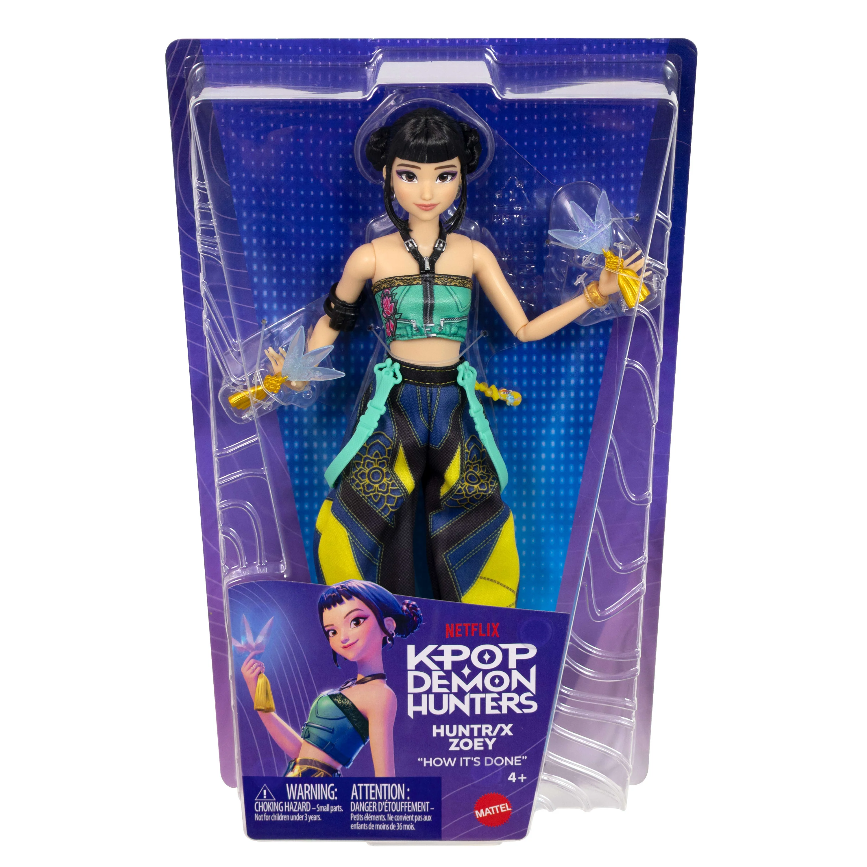 Kpop Demon Hunters Huntr/X Zoey Fashion Doll in Removable Look With Themed Movie Accessories - Image 6