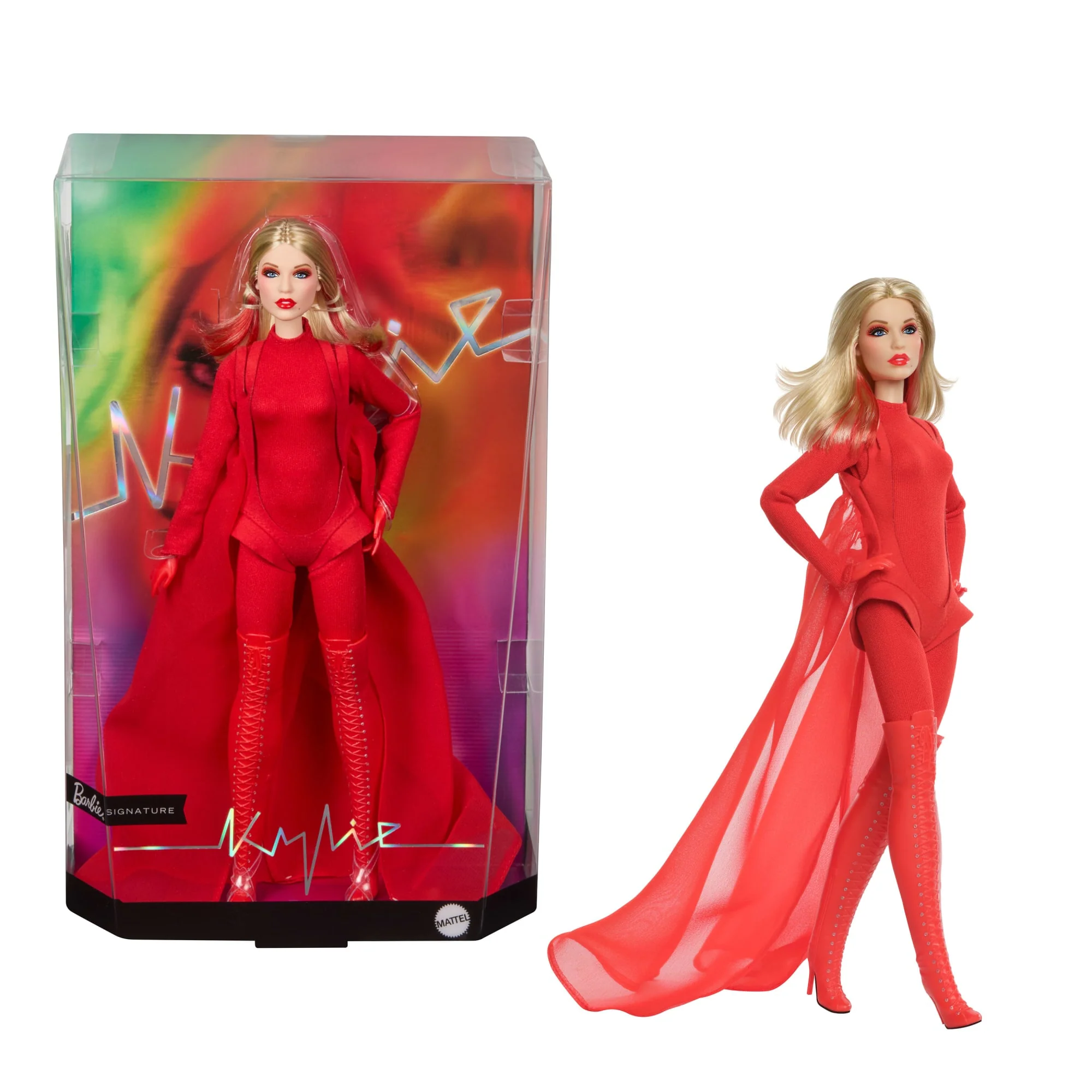 Barbie Signature Kylie Minogue Collectible Doll in Red “Padam Padam” Music Video Outfit