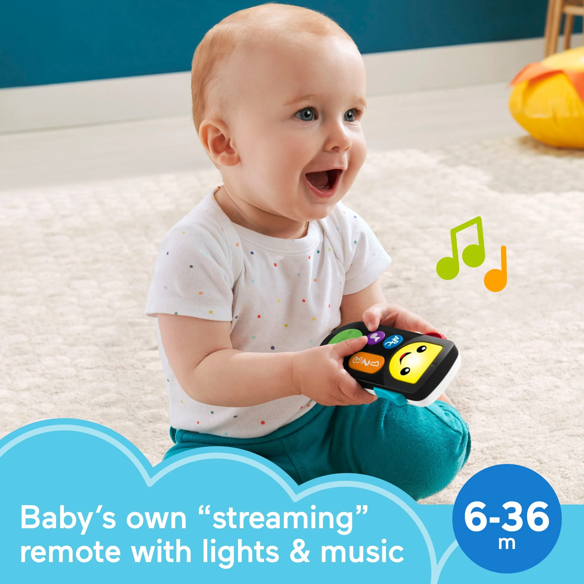 Fisher-Price Laugh & Learn Stream & Learn Remote Electronic Learning Toy For Infants - Image 2