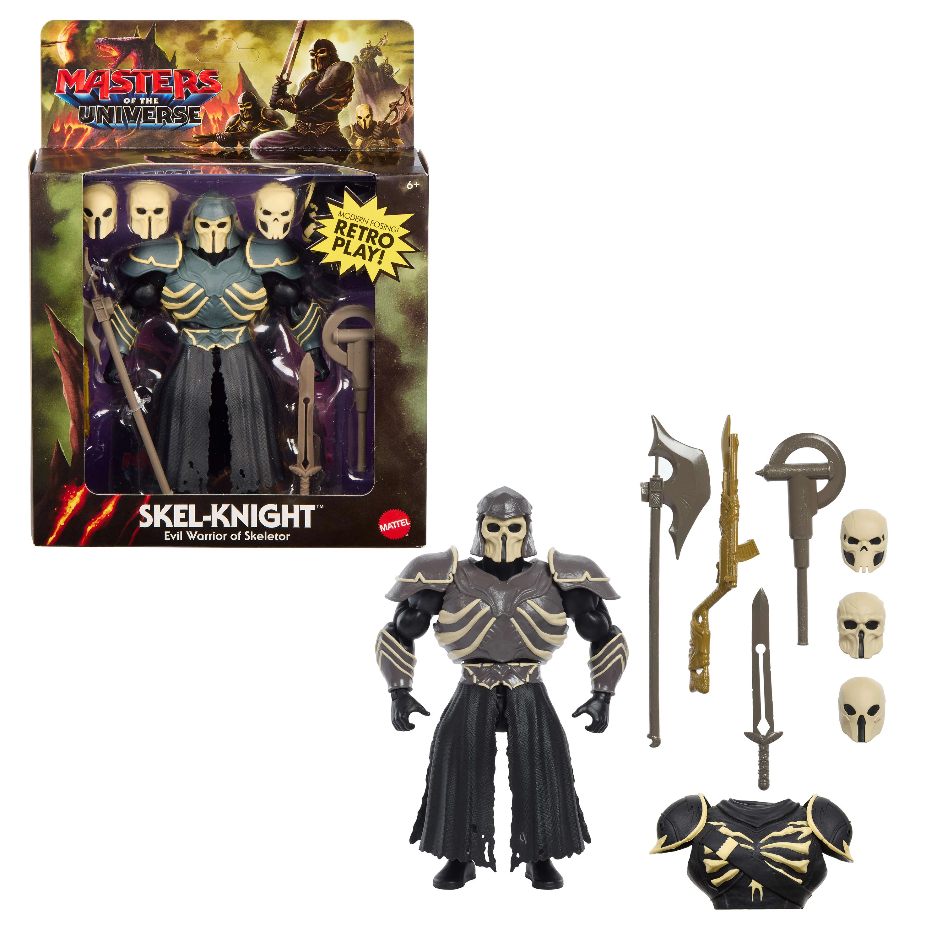 Masters Of The Universe 2026 Movie Origins Deluxe Skel-Knight Action Figure Toy, Skeletor Warrior
