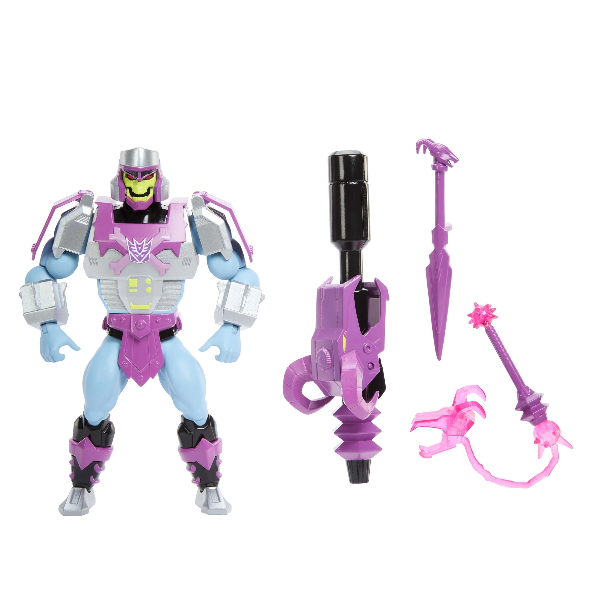 Masters Of Universe Origins & Transformers MEGAtron Armor Skeletor Action Figure, MOTU 5.5 Inch Toy