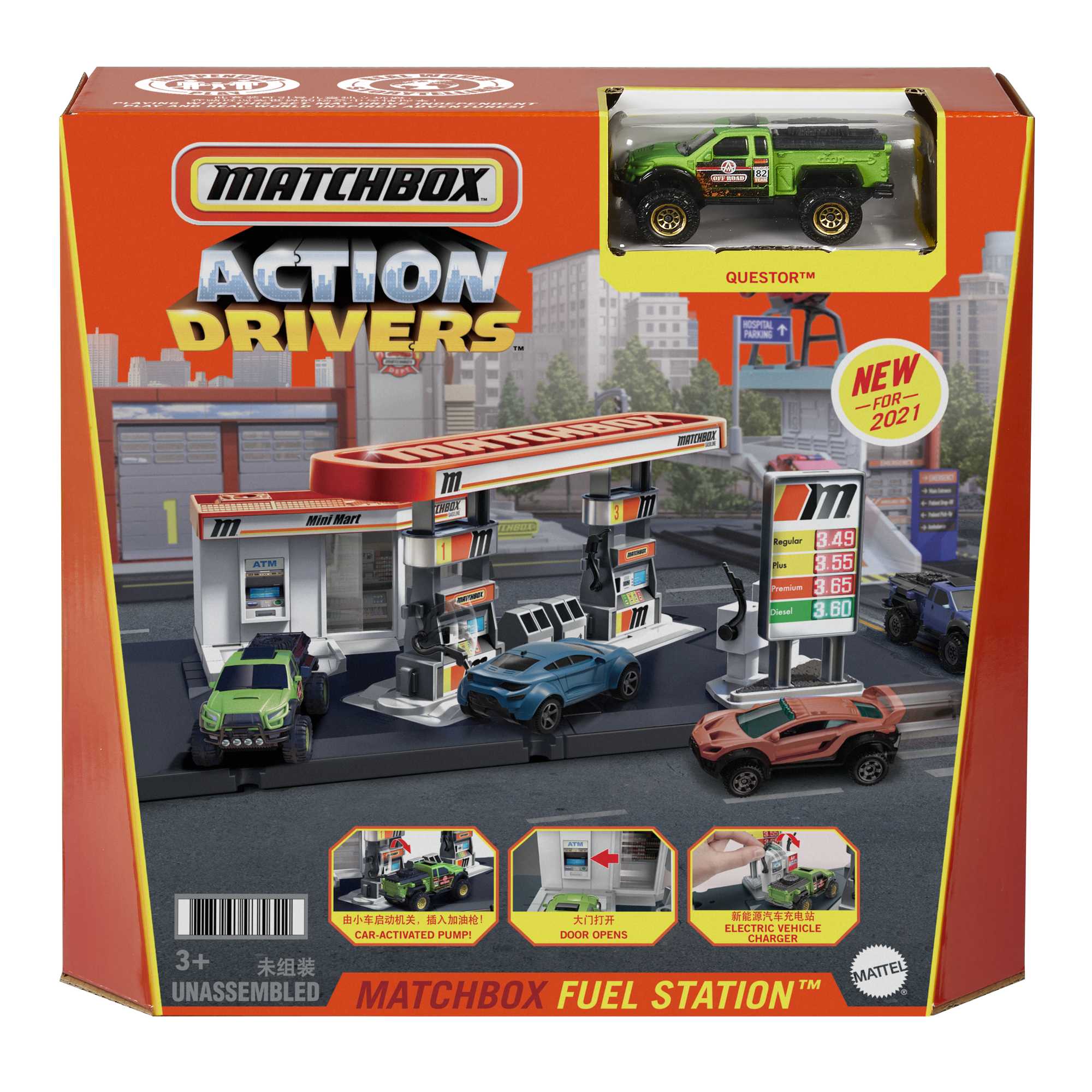 Matchbox Action Drivers Matchbox Fuel Station Playset For Kids 3 Years Old & Up, With 1 1:64 Scale Vehicle - Image 6