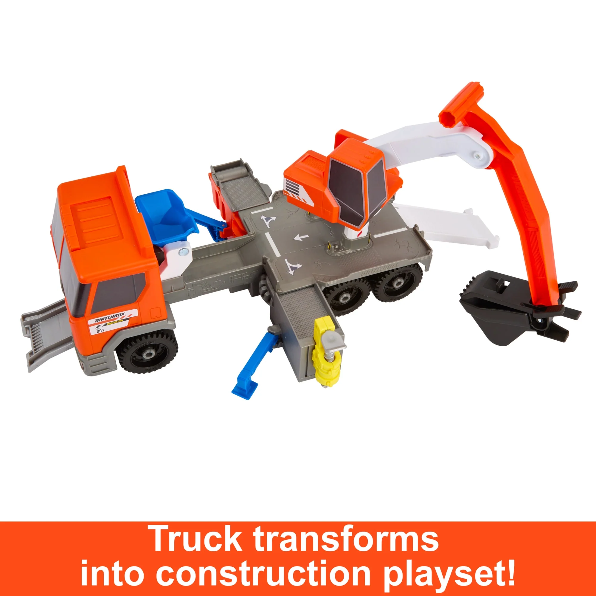 Matchbox Action Drivers Matchbox Transforming Excavator, Toy Construction Truck With 1:64 Scale Vehicle - Image 2