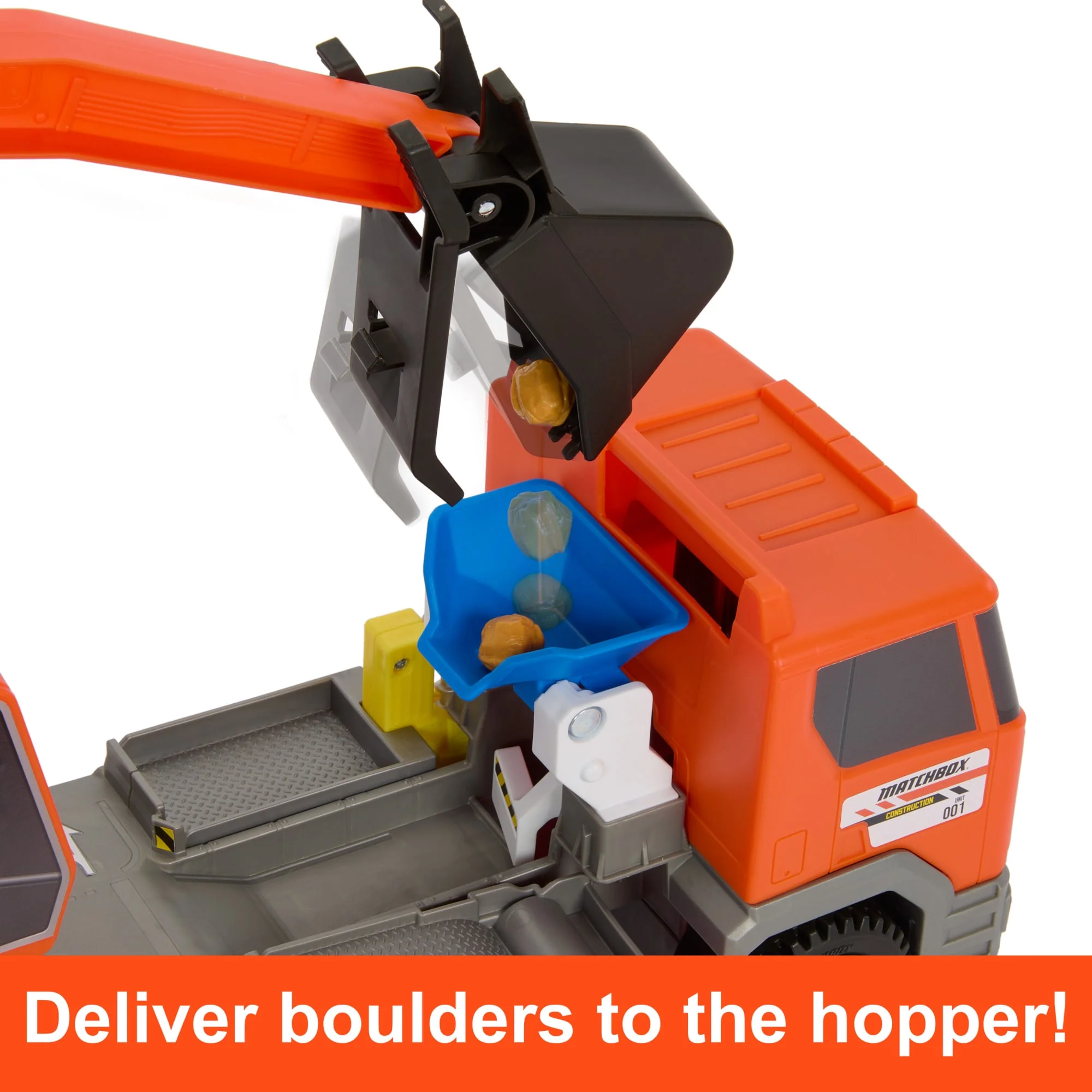 Matchbox Action Drivers Matchbox Transforming Excavator, Toy Construction Truck With 1:64 Scale Vehicle - Image 3