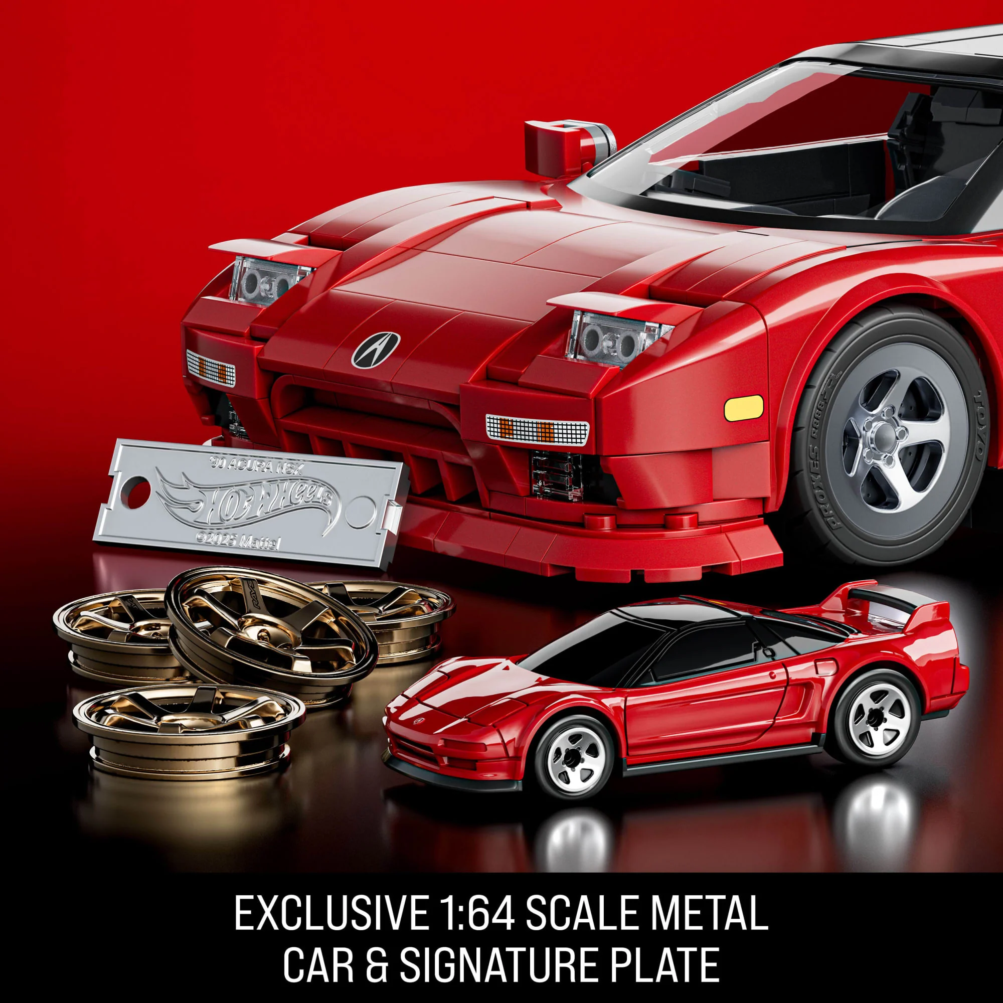 Mattel Brick Shop Hot Wheels ’90 Acura NSX Building Toy (876 Pieces), for Collectors - Image 5