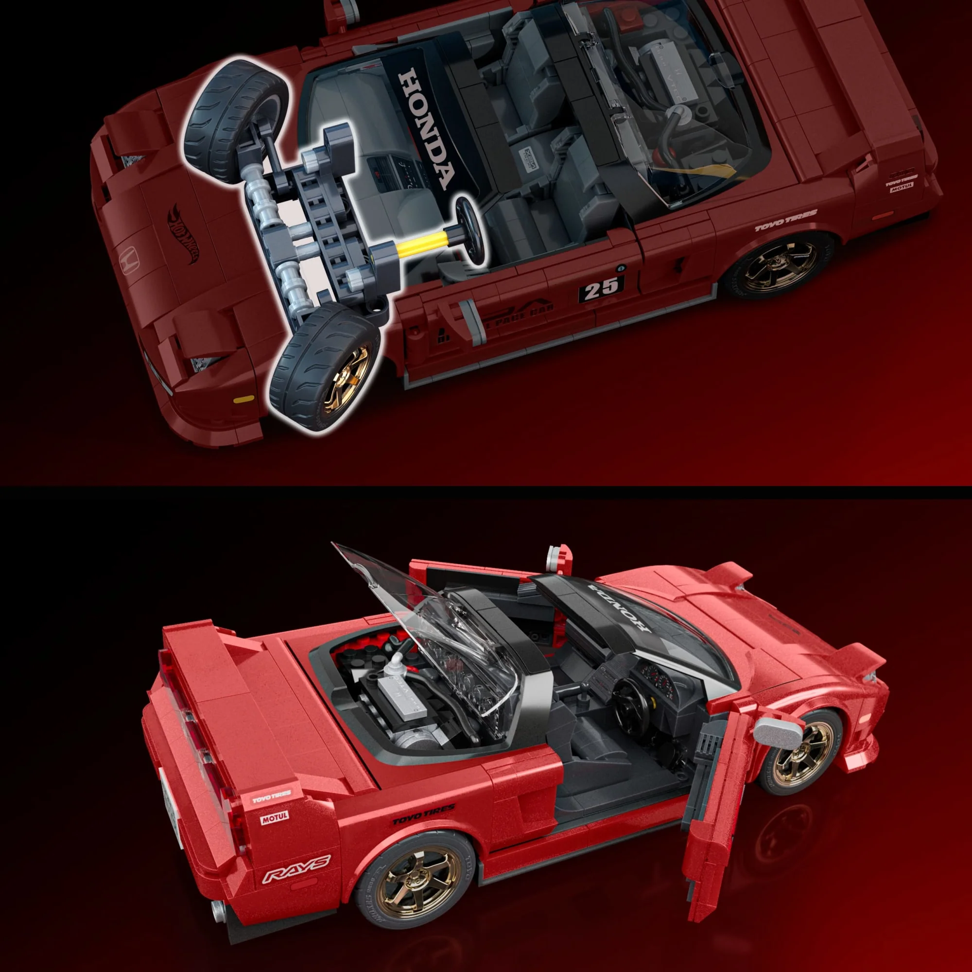 Mattel Brick Shop Hot Wheels Acura Nsx 1990, Kit de Construction de Jouets 876 Pièces, de Collection - Image 3