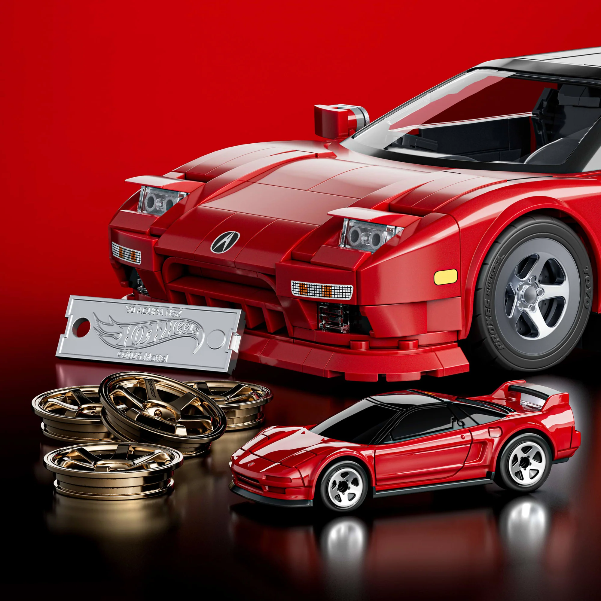 Mattel Brick Shop Hot Wheels Jogo de Construção Elite '90 Acura NSX - Image 5