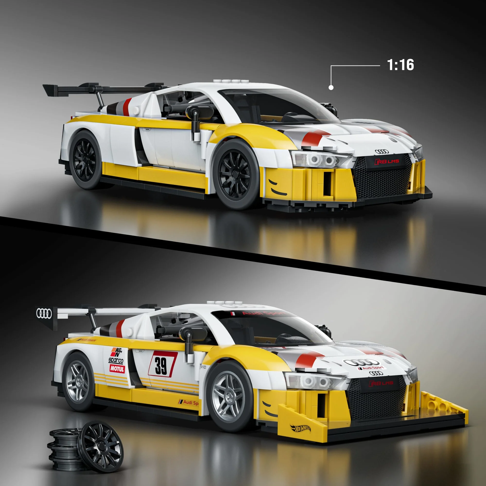 Mattel Brick Shop Hot Wheels Jogo de Construção Mattel Brick Shop Hot Wheels Elite Audi - Image 3