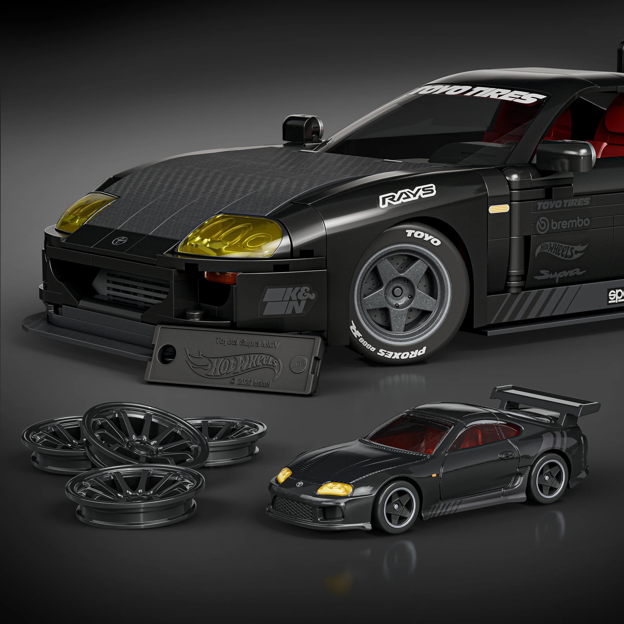 Mattel Brick Shop Hot Wheels Juguete de Construcción Elite '94 Toyota Supra MKIV - Image 5