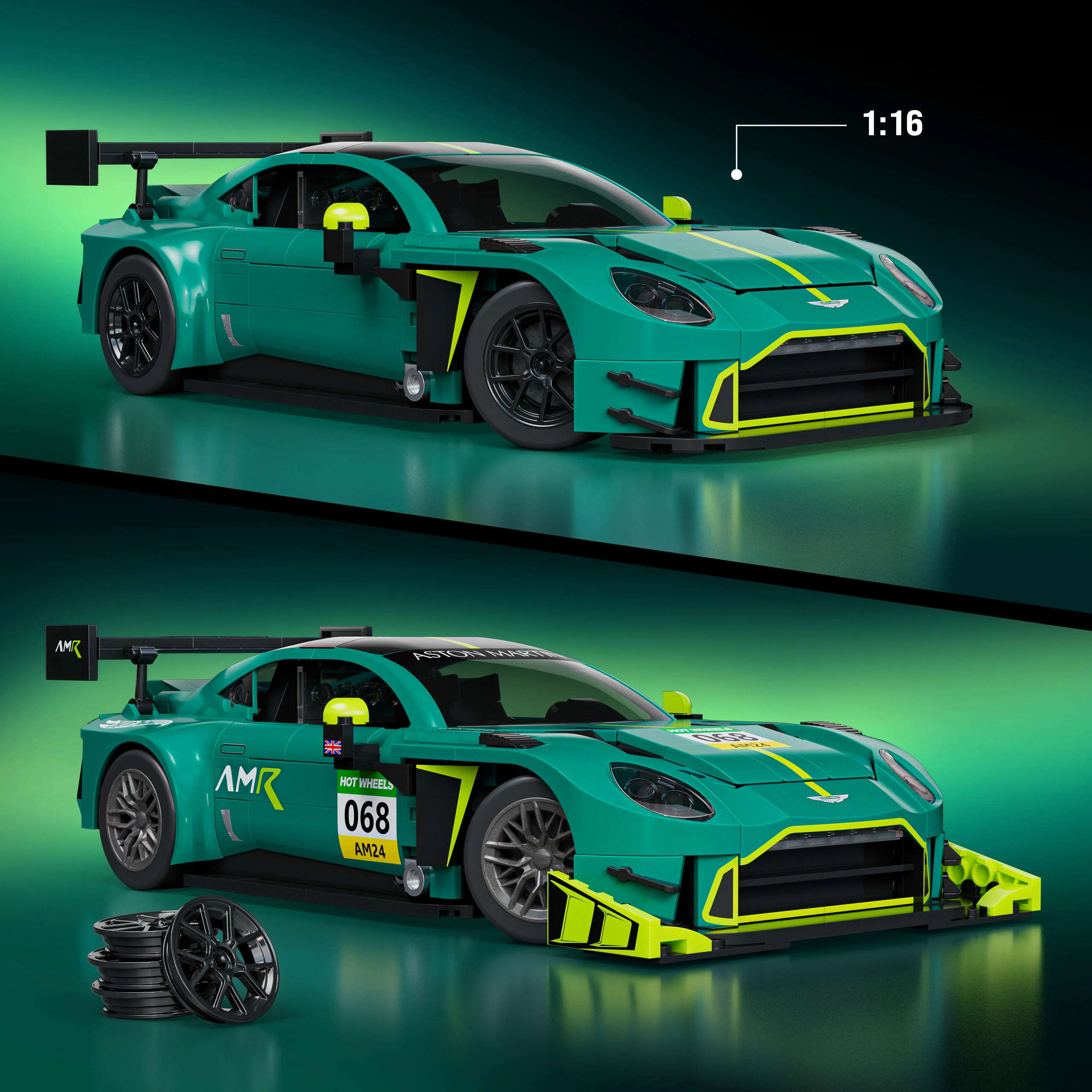 Mattel Brick Shop Mattel Brick Shop Jogo de Construção '24 Aston Martin Vantage GT3 - Image 4