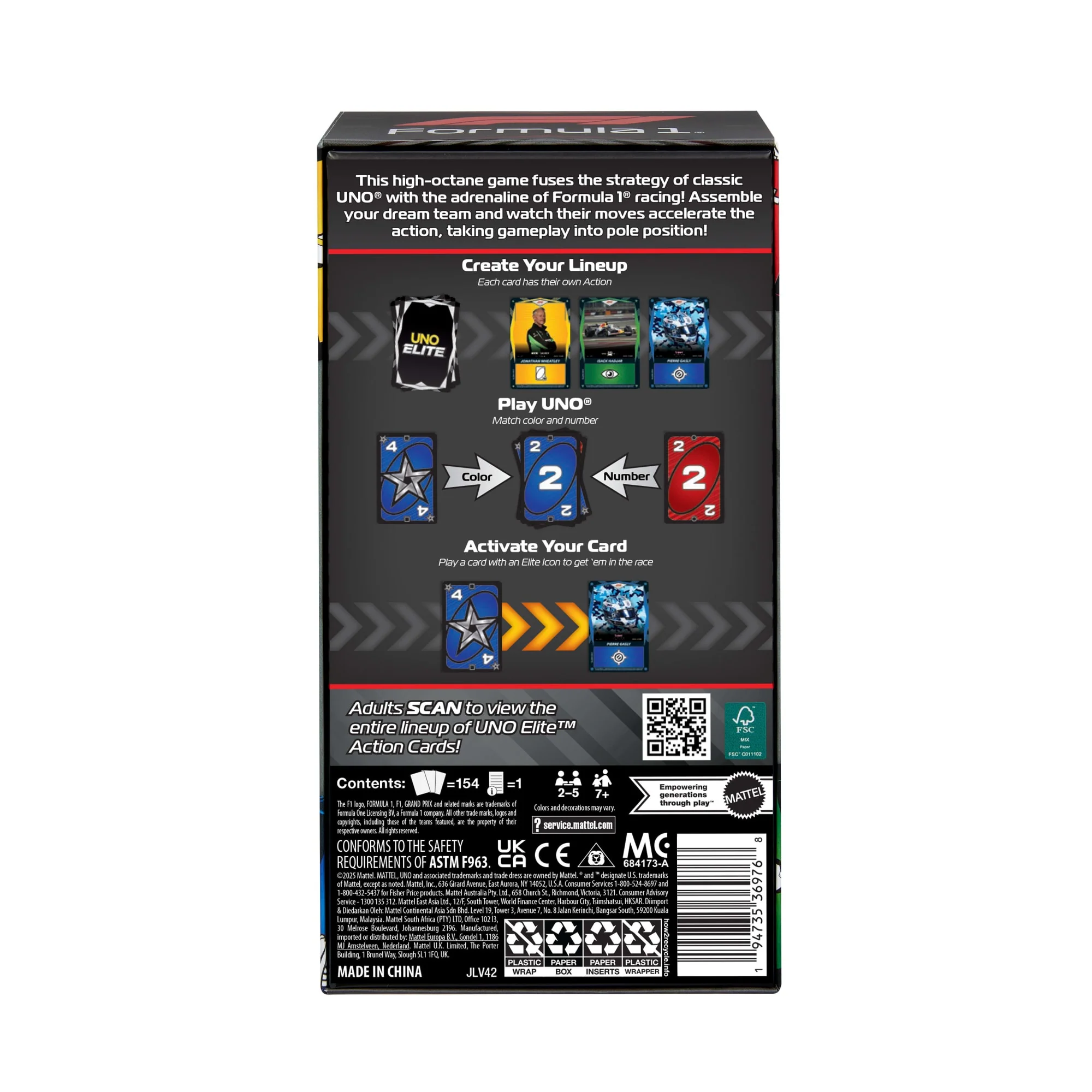 Mattel Games-Uno Élite Formule 1 Édition Standard 2025-Avec 4 Boosters - Image 6