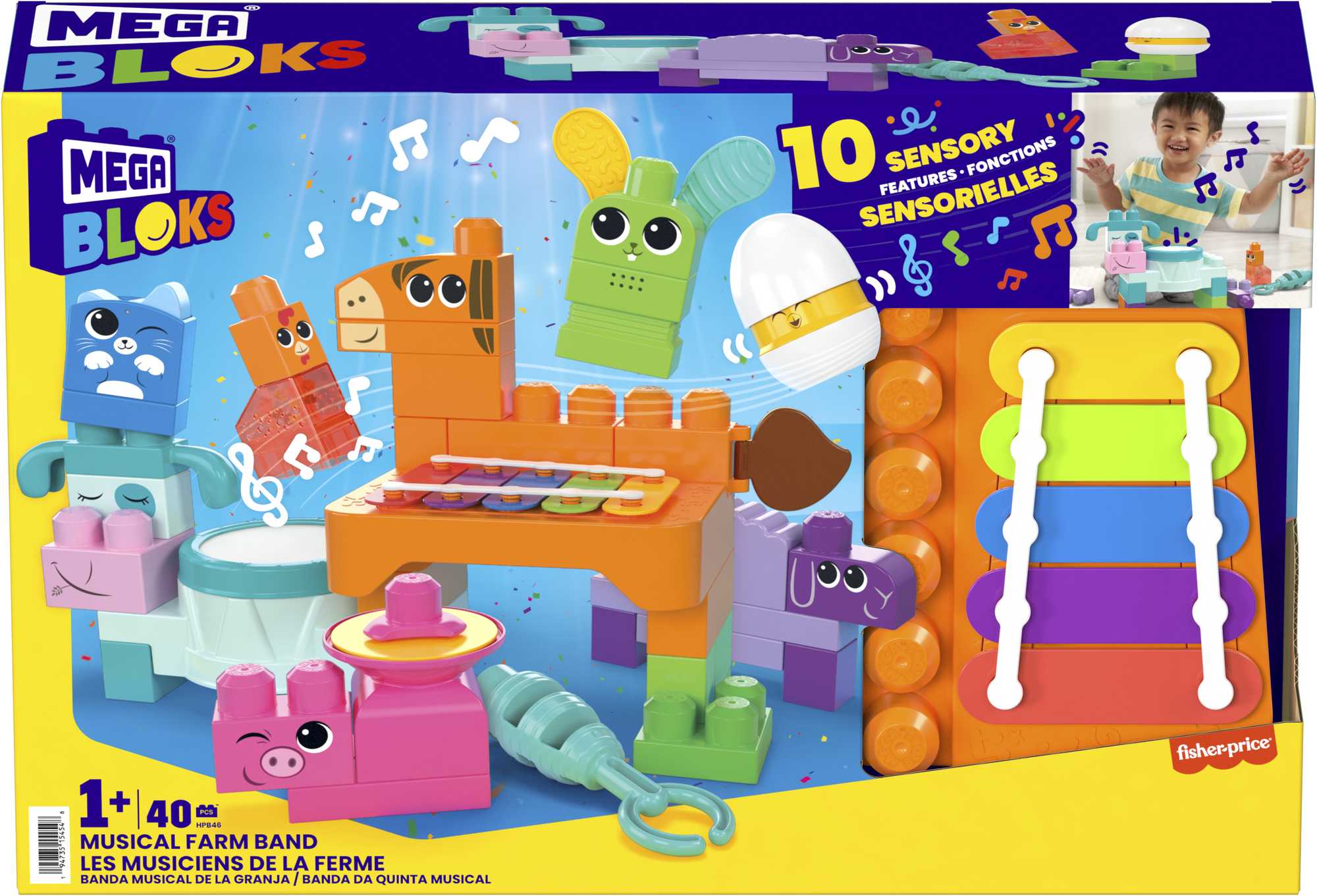Mega Bloks Fisher-Price Les Musiciens de La Ferme, 45 Pièces - Image 3