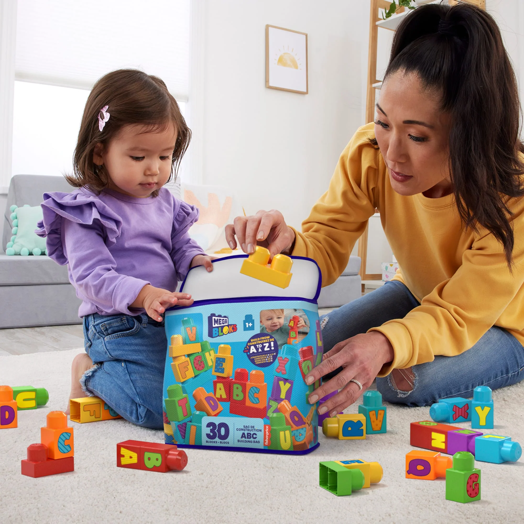 Mega Bloks Fisher-Price Sac de Construction Abc (30 Pièces) - Image 6