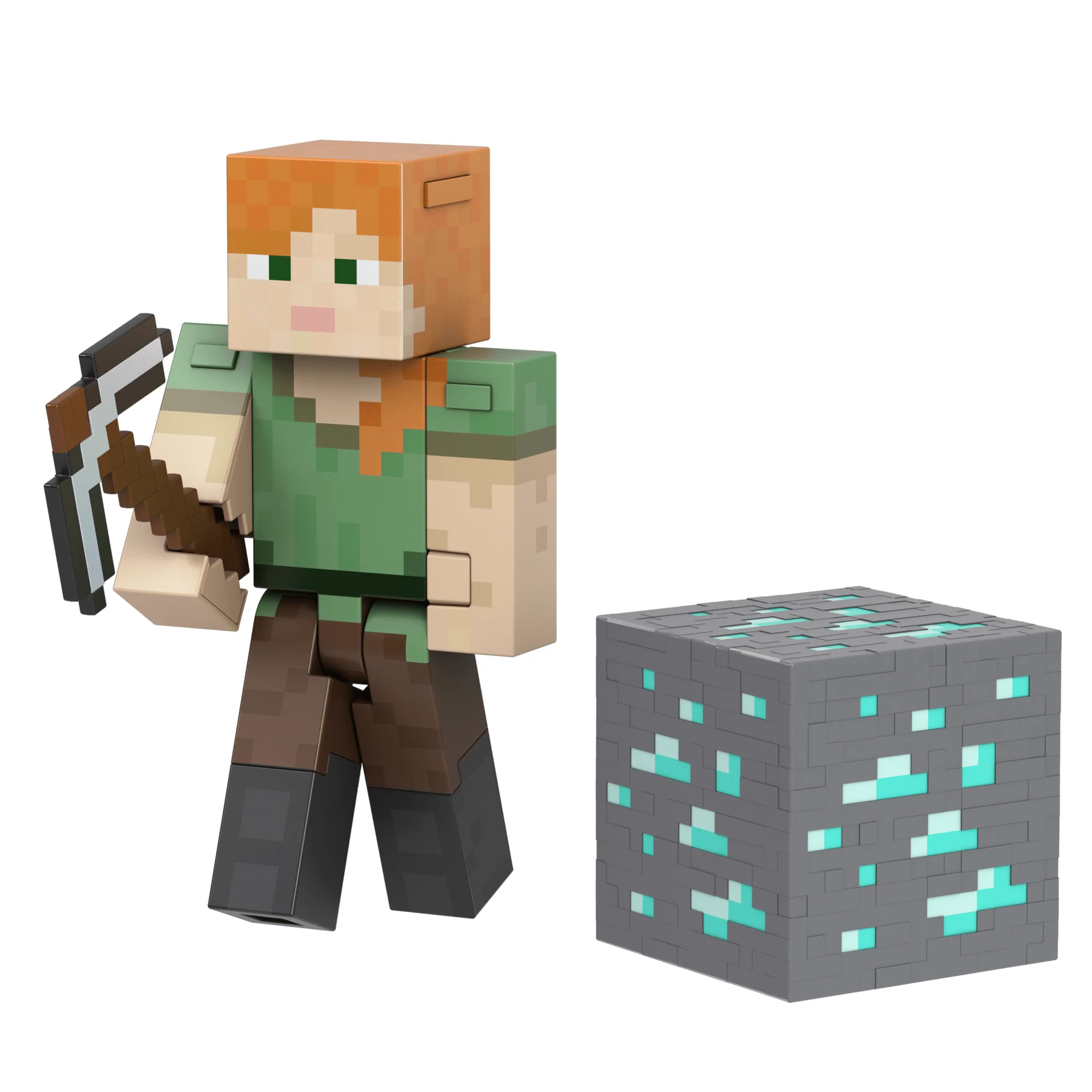 Minecraft Diamond Figura de Brinquedo Alex Exclusivo Colecionável de 5.5" - Image 2