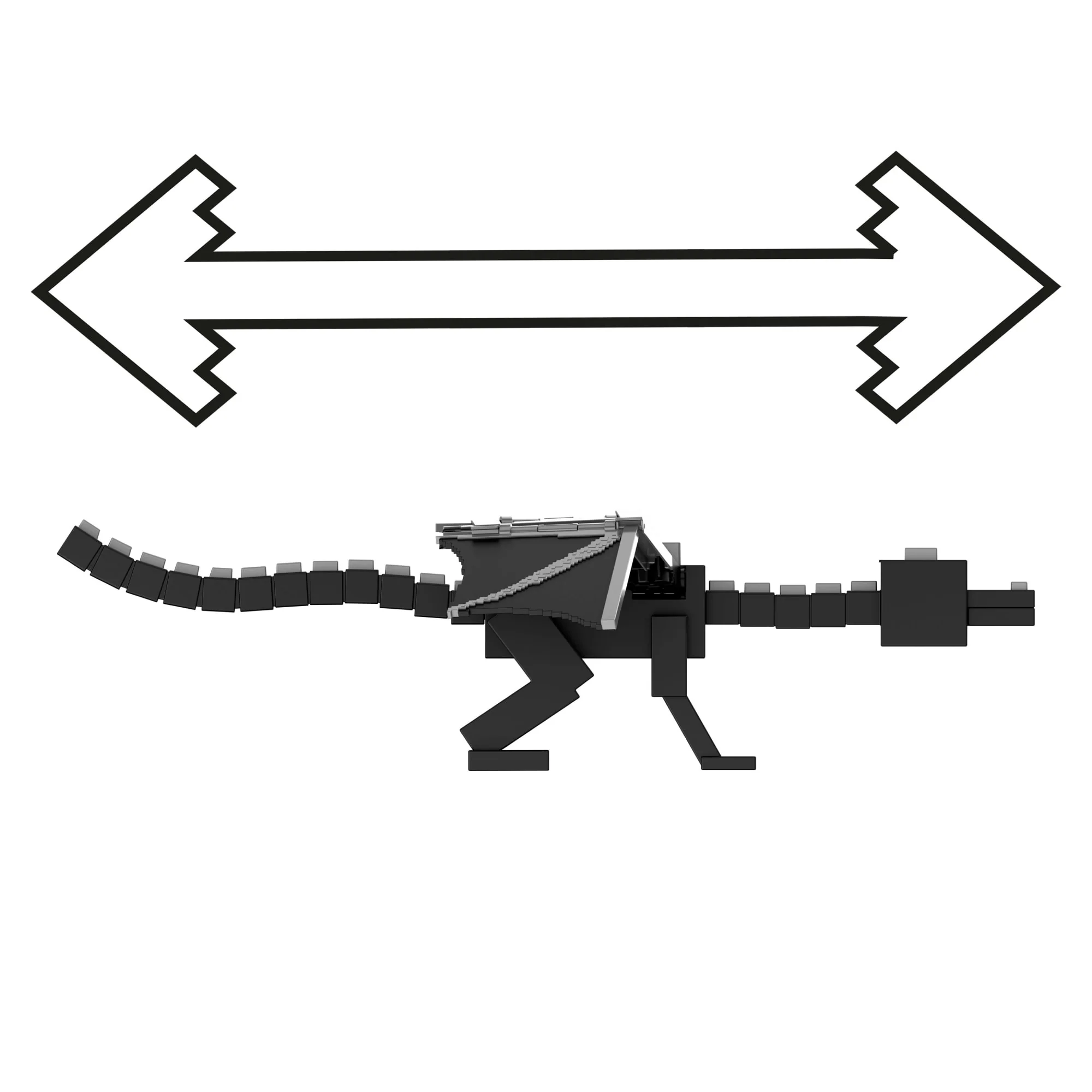 Minecraft Dragon's Breath Attack Ender Dragon Action Figure With 10 Discs, 20-inch Wingspan - Image 3