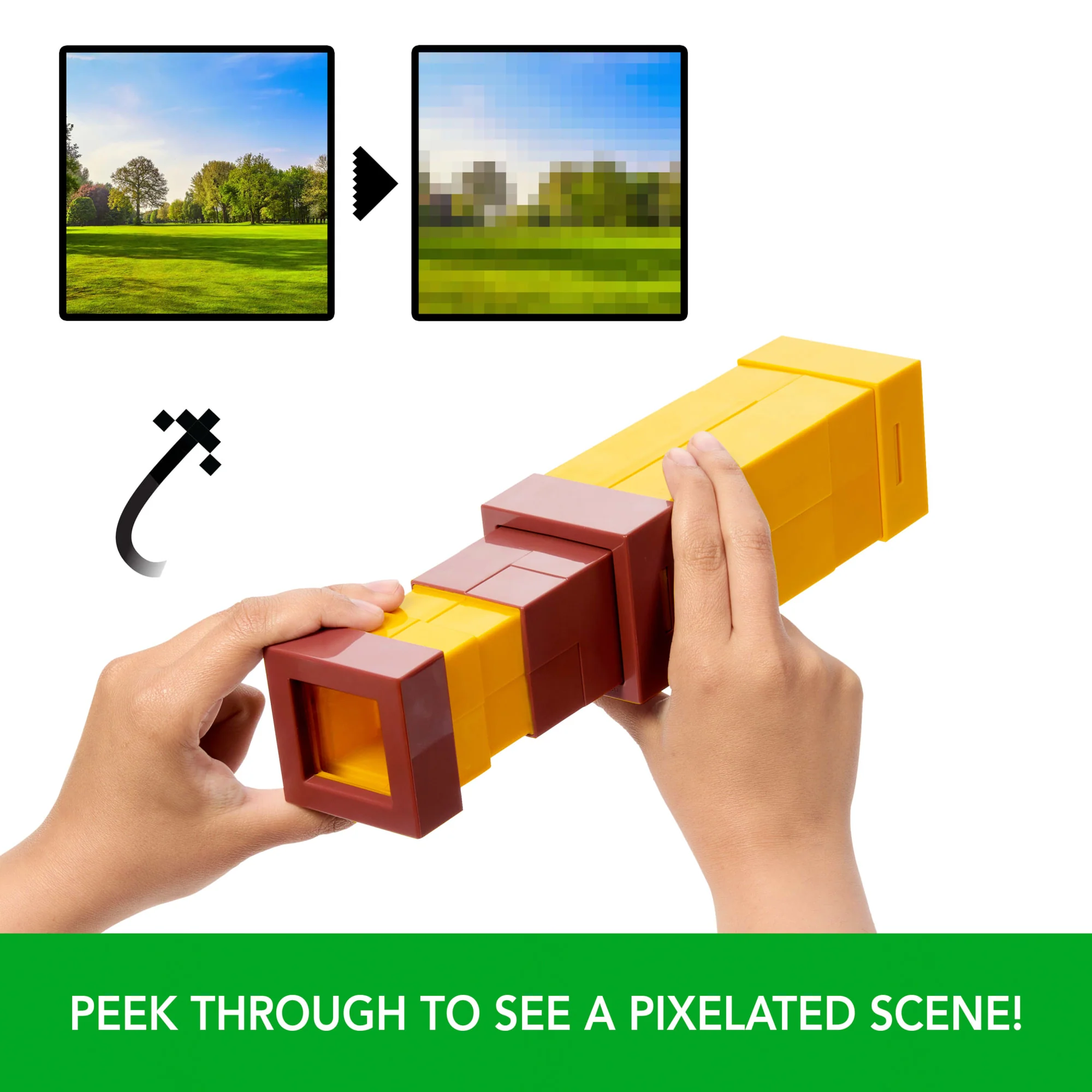 Minecraft Pixel Spyglass Toy With Pixelating View Lens, Kid-Size Accessory For Role-Play & Costumes - Image 4