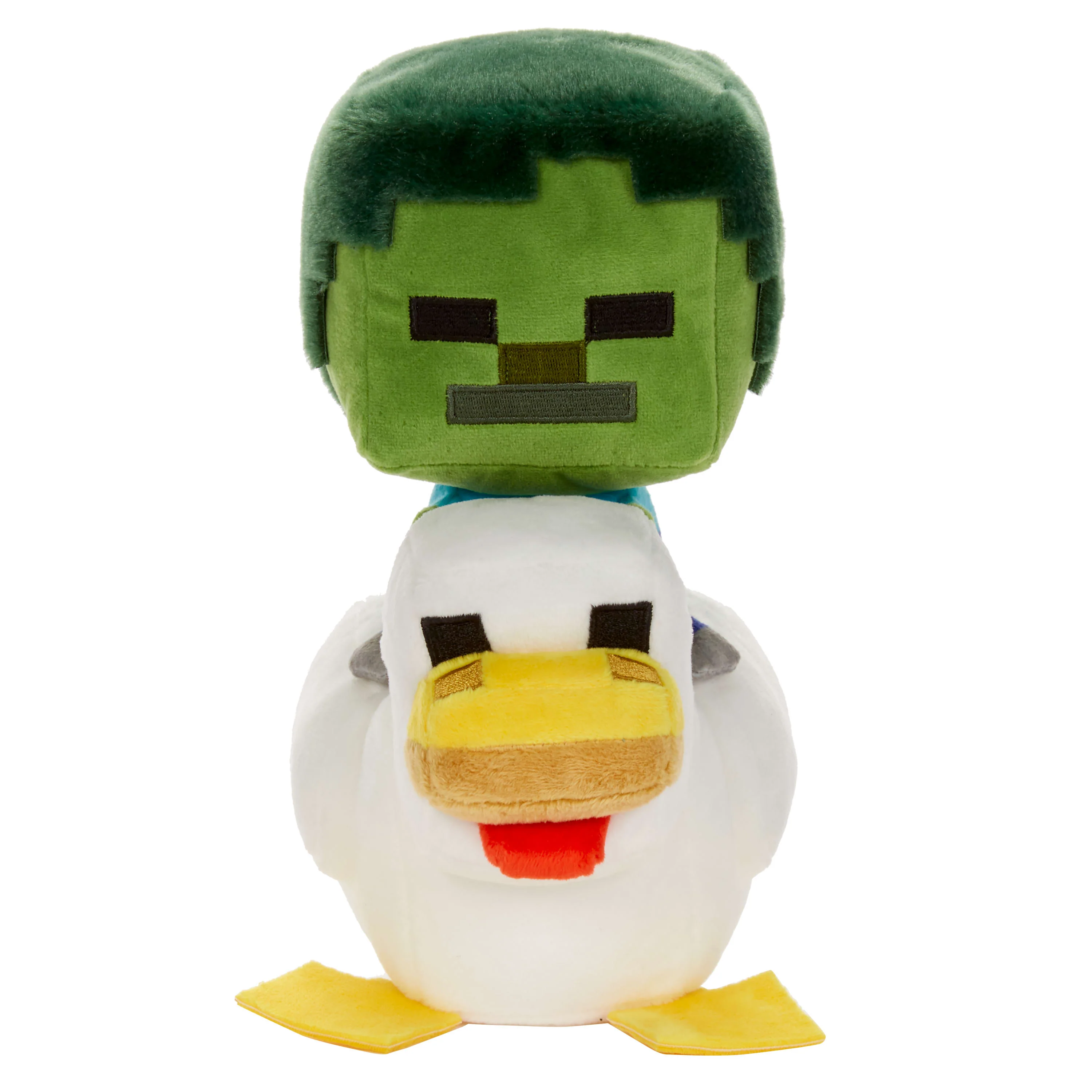 Minecraft Plush Zombie Chicken Jockey Toy, 8-Inch Soft Doll Inspired By The Video Game Character