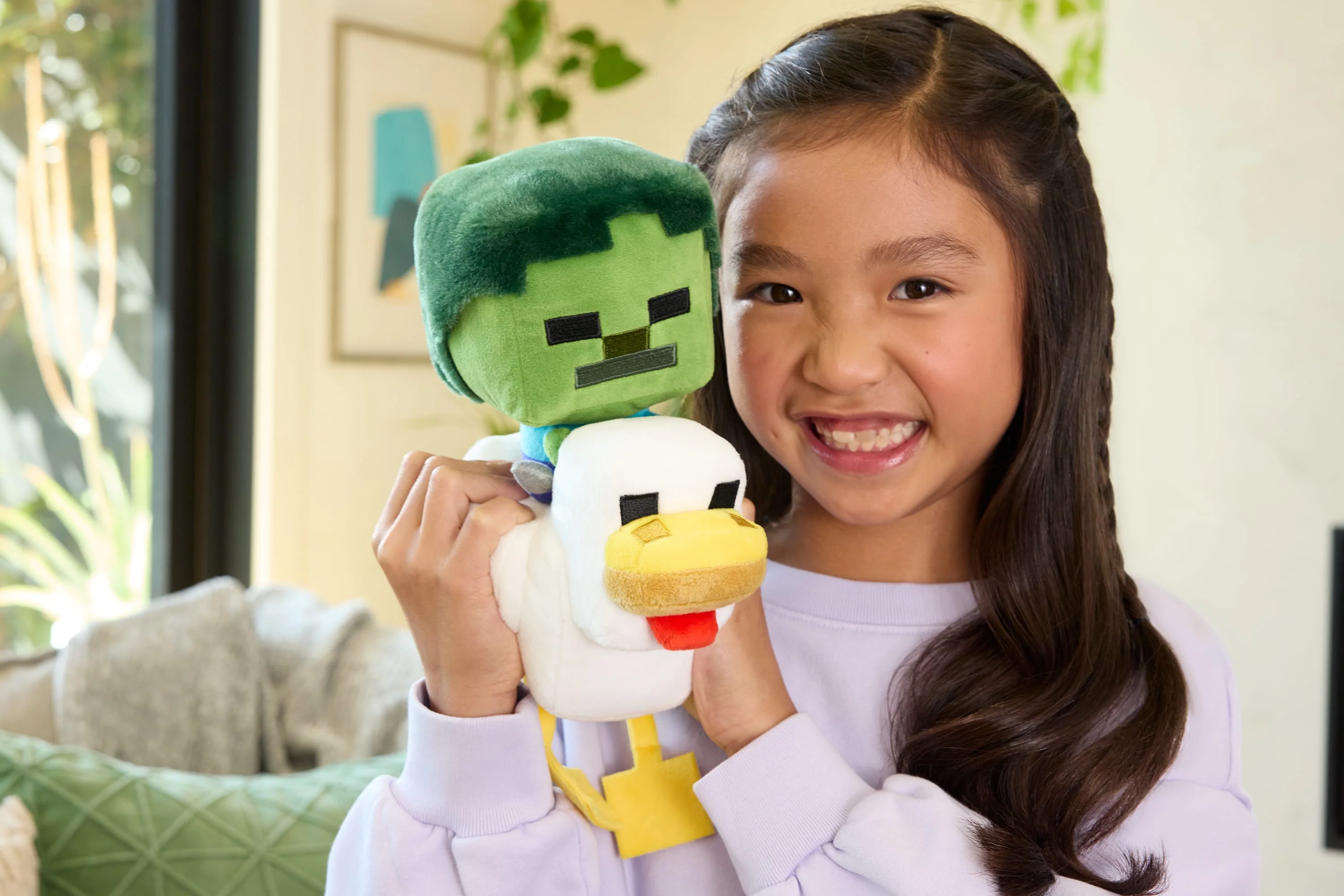 Minecraft Plush Zombie Chicken Jockey Toy, 8-Inch Soft Doll Inspired By The Video Game Character - Image 2