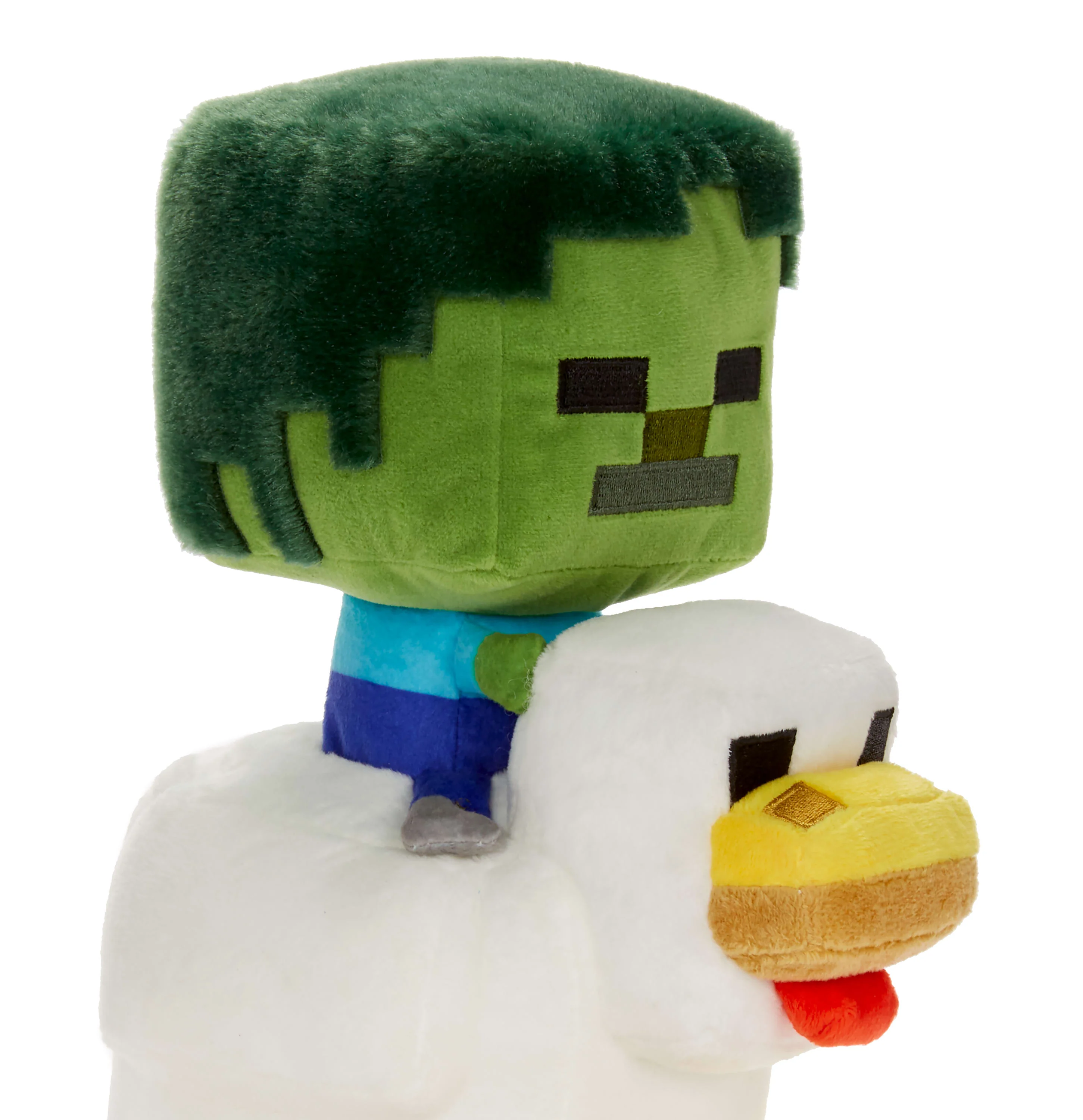 Minecraft Plush Zombie Chicken Jockey Toy, 8-Inch Soft Doll Inspired By The Video Game Character - Image 3