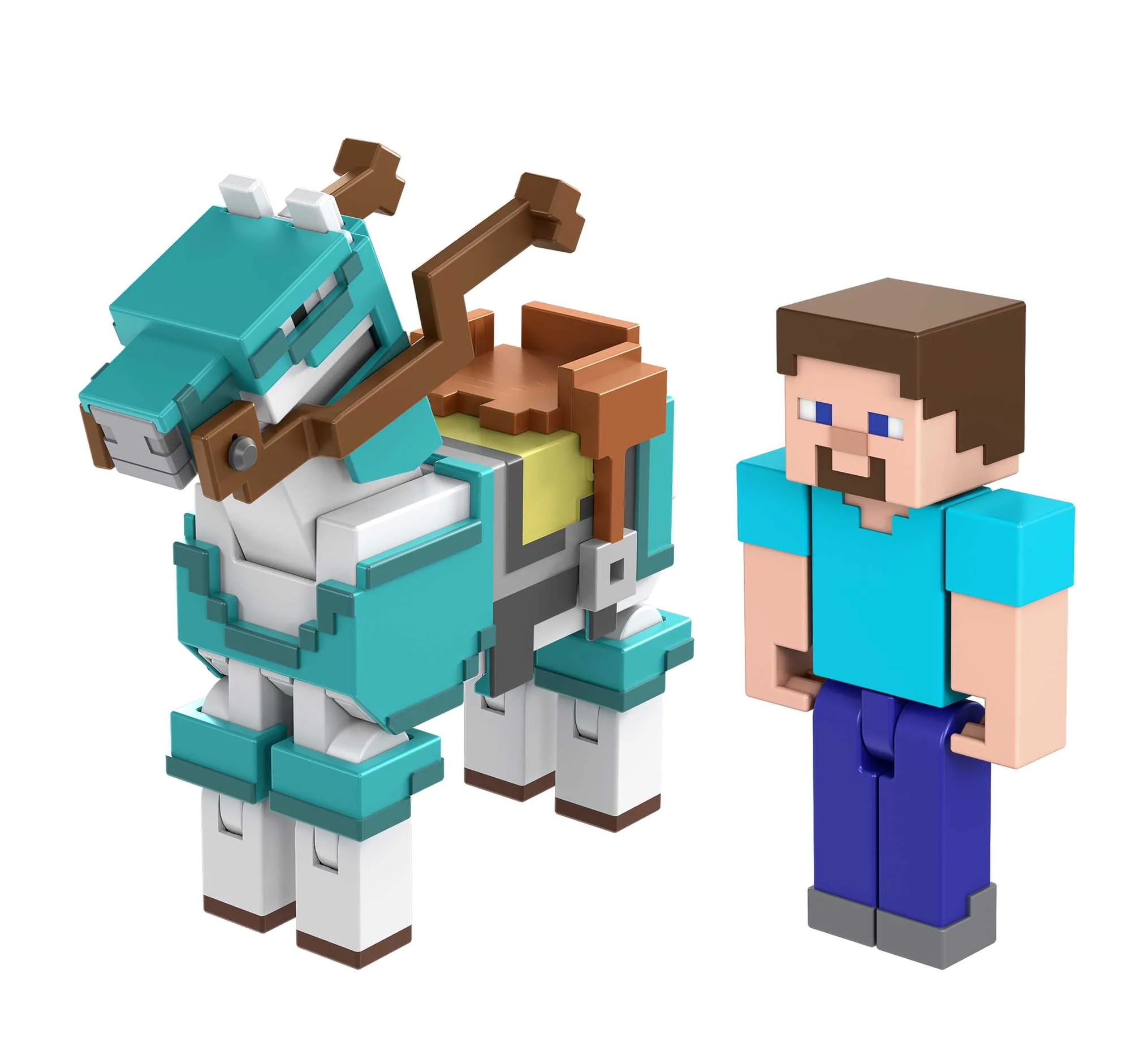 Minecraft Steve et Son Cheval en Diamant - Image 3