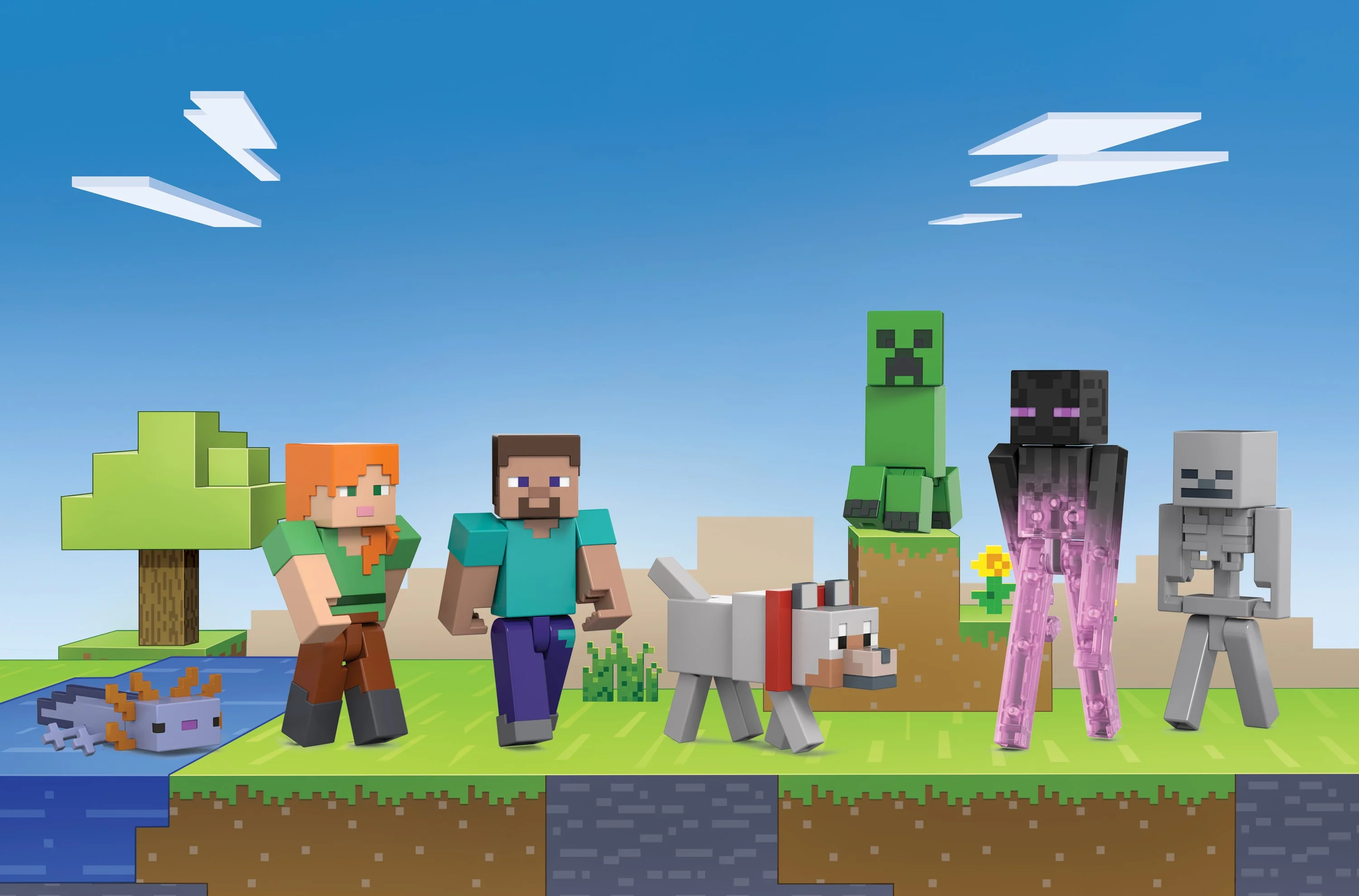 Minecraft Vanilla Figura de Accion Paquete Constructor de Mundos de 3.25 pulgadas - Image 2
