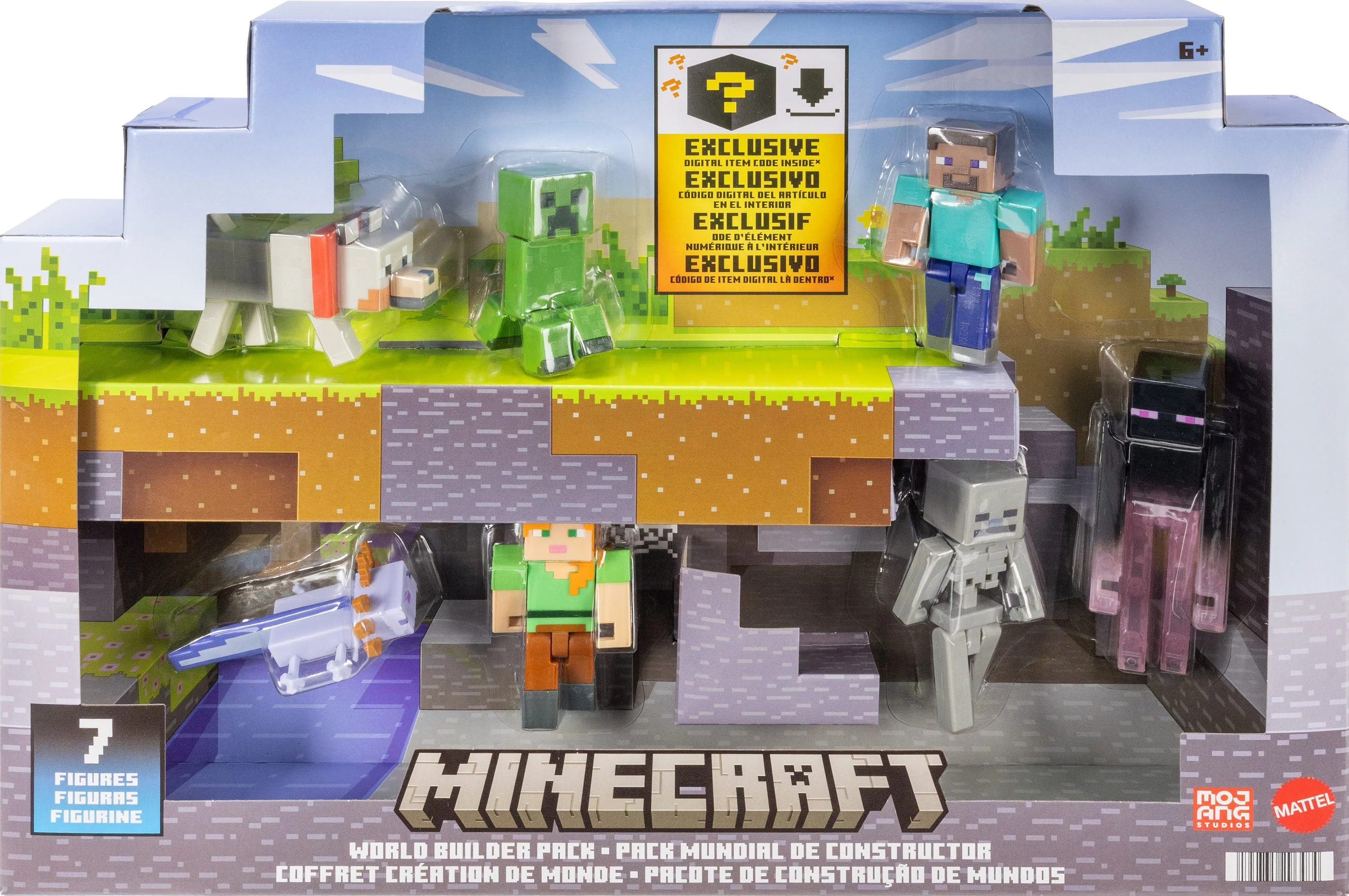 Minecraft Vanilla Figura de Accion Paquete Constructor de Mundos de 3.25 pulgadas - Image 6
