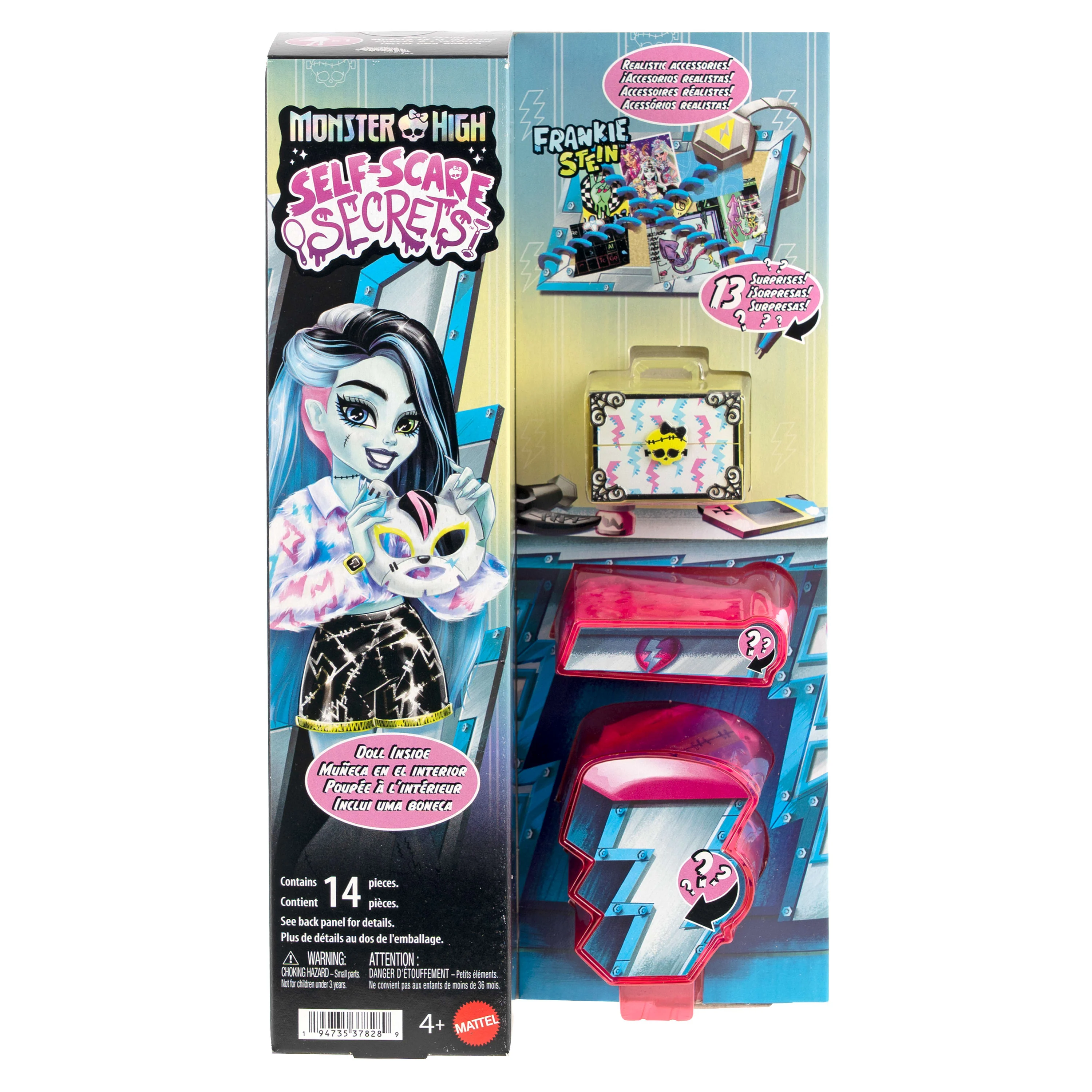 Monster High Self-Scare Secrets Frankie Stein Fashion Doll With 13 Realistic Accessories - Image 6