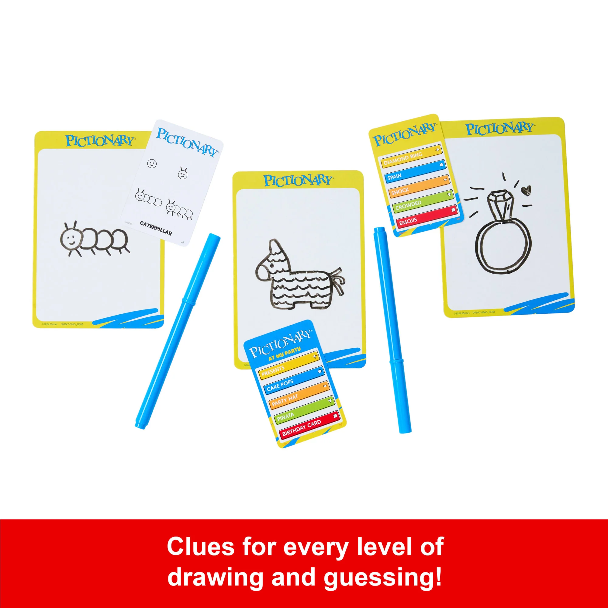 Pictionary Family Board Game For Kids, Adults And Game Night With Erasable Boards And Markers - Image 5