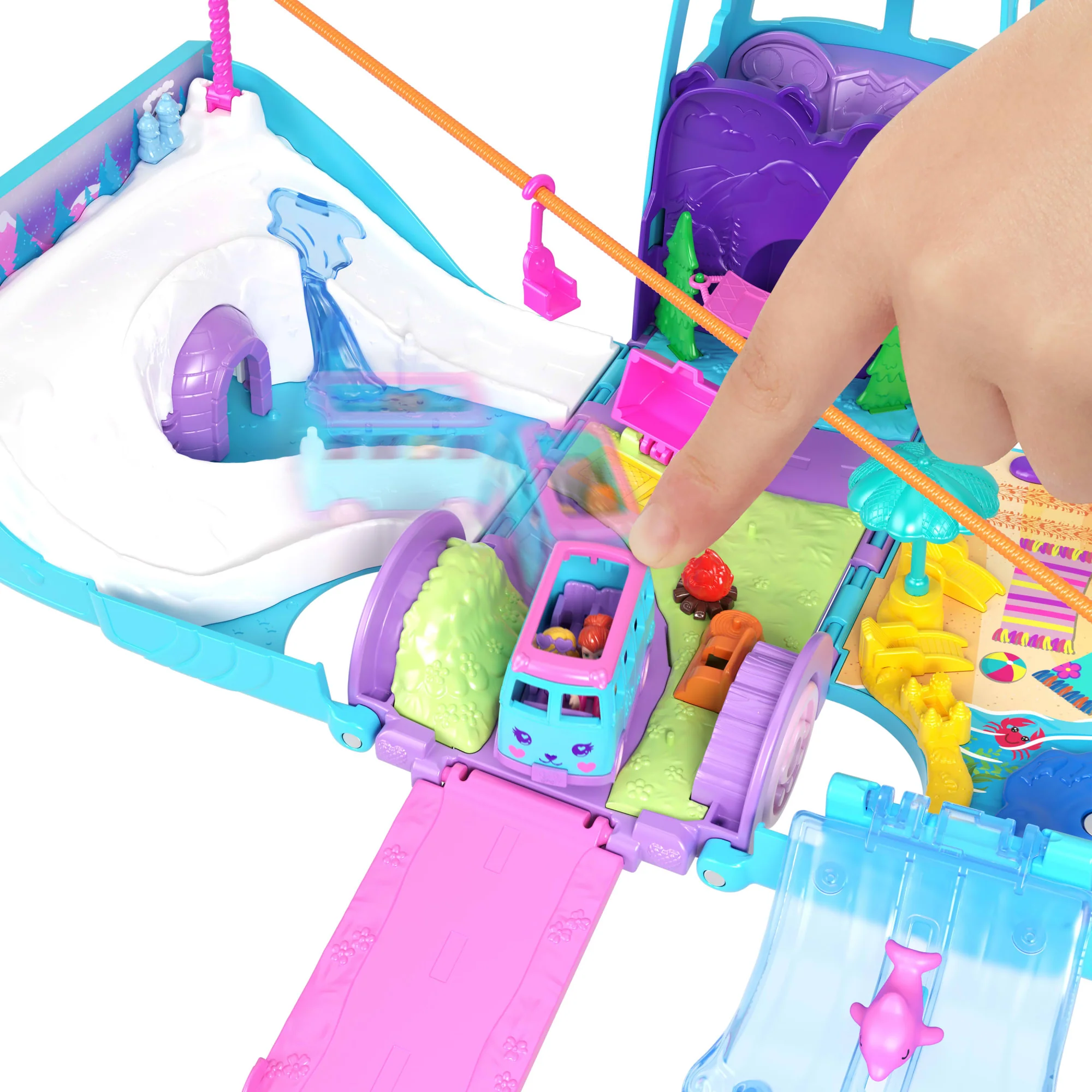 Polly Pocket Coffret de Jeu Aventure Animale Mobile, Camionnettes - Image 4