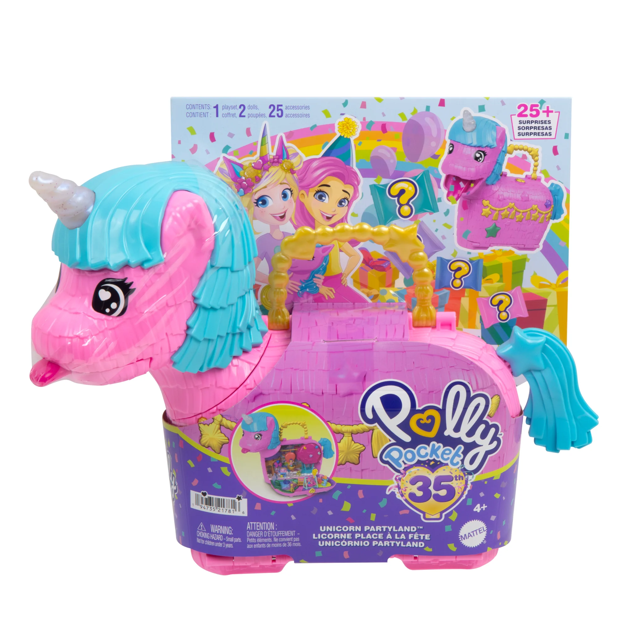 Polly Pocket Coffret Licorne Place à La Fête, 2Micro-Poup., 25Acc. - Image 4