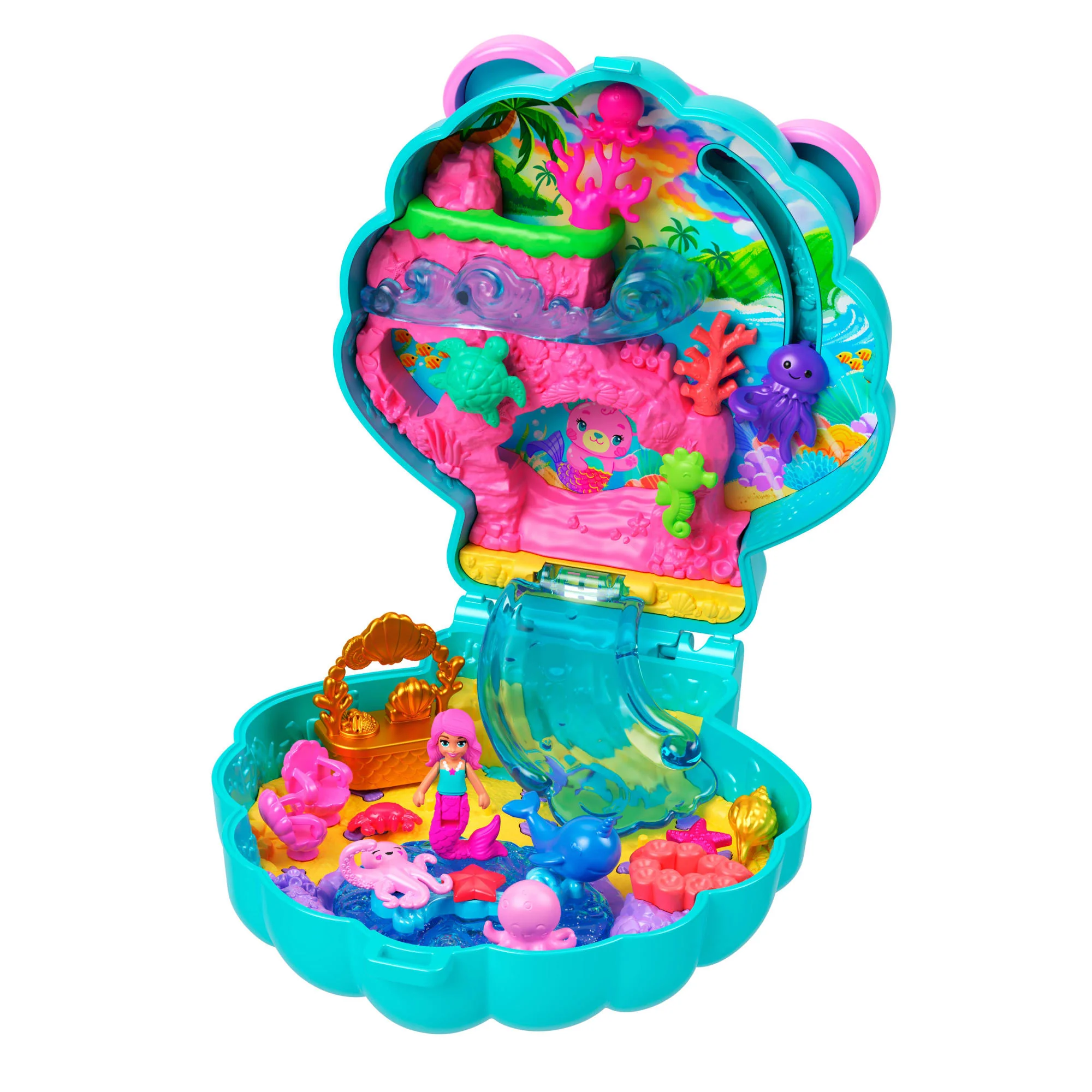 Polly Pocket Conjunto de Brinquedo Compacto Ilha de Glitter - Image 2