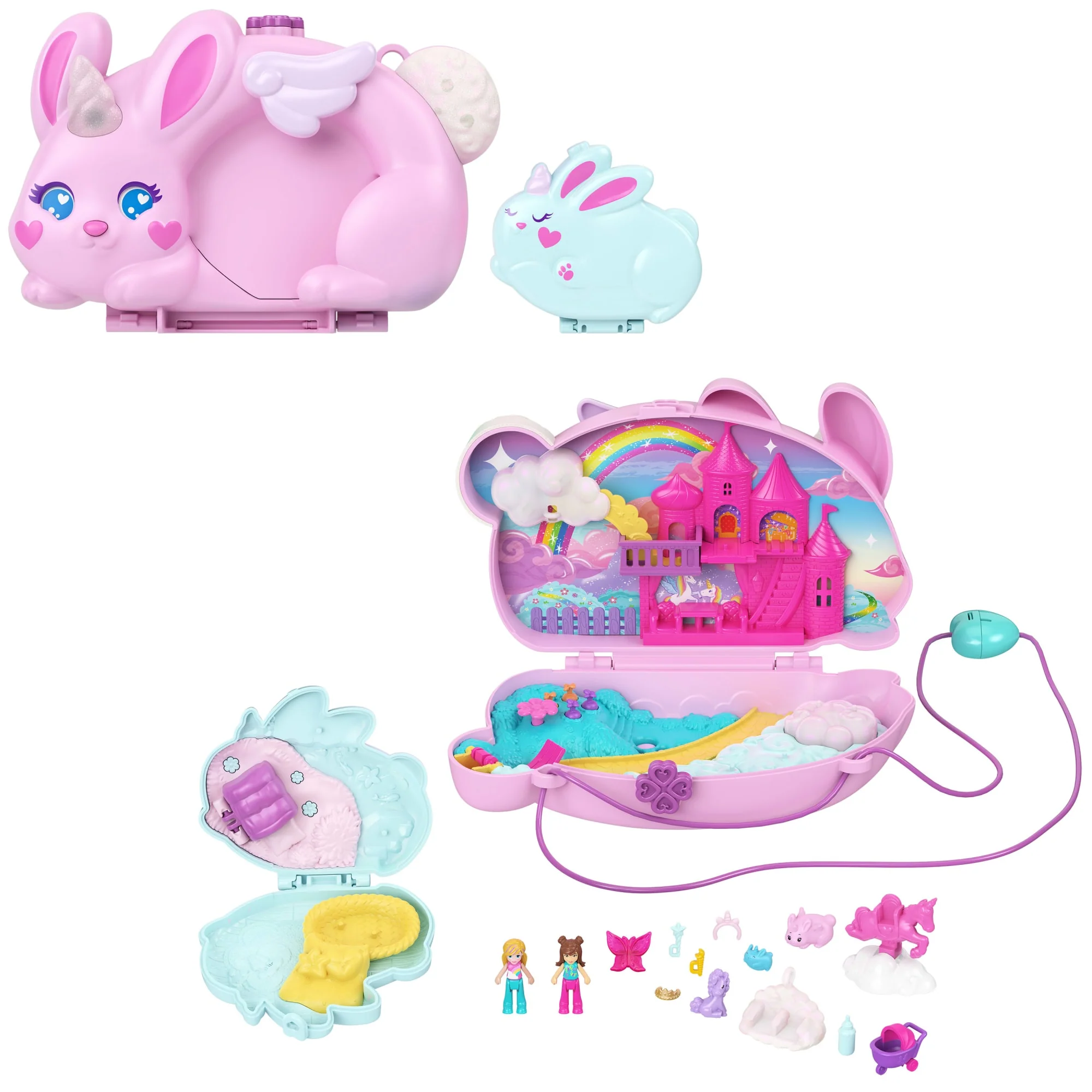 Polly Pocket Conjunto de Brinquedo Compacto Mundo Surpresa Coelhinho