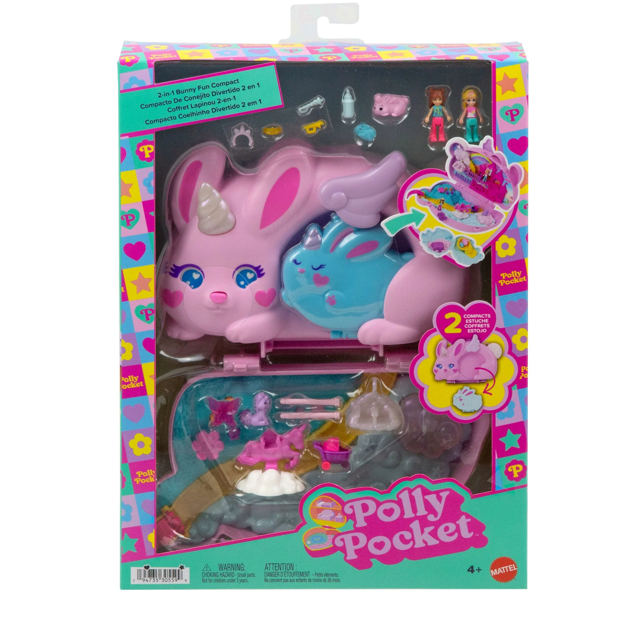 Polly Pocket Conjunto de Brinquedo Compacto Mundo Surpresa Coelhinho - Image 6