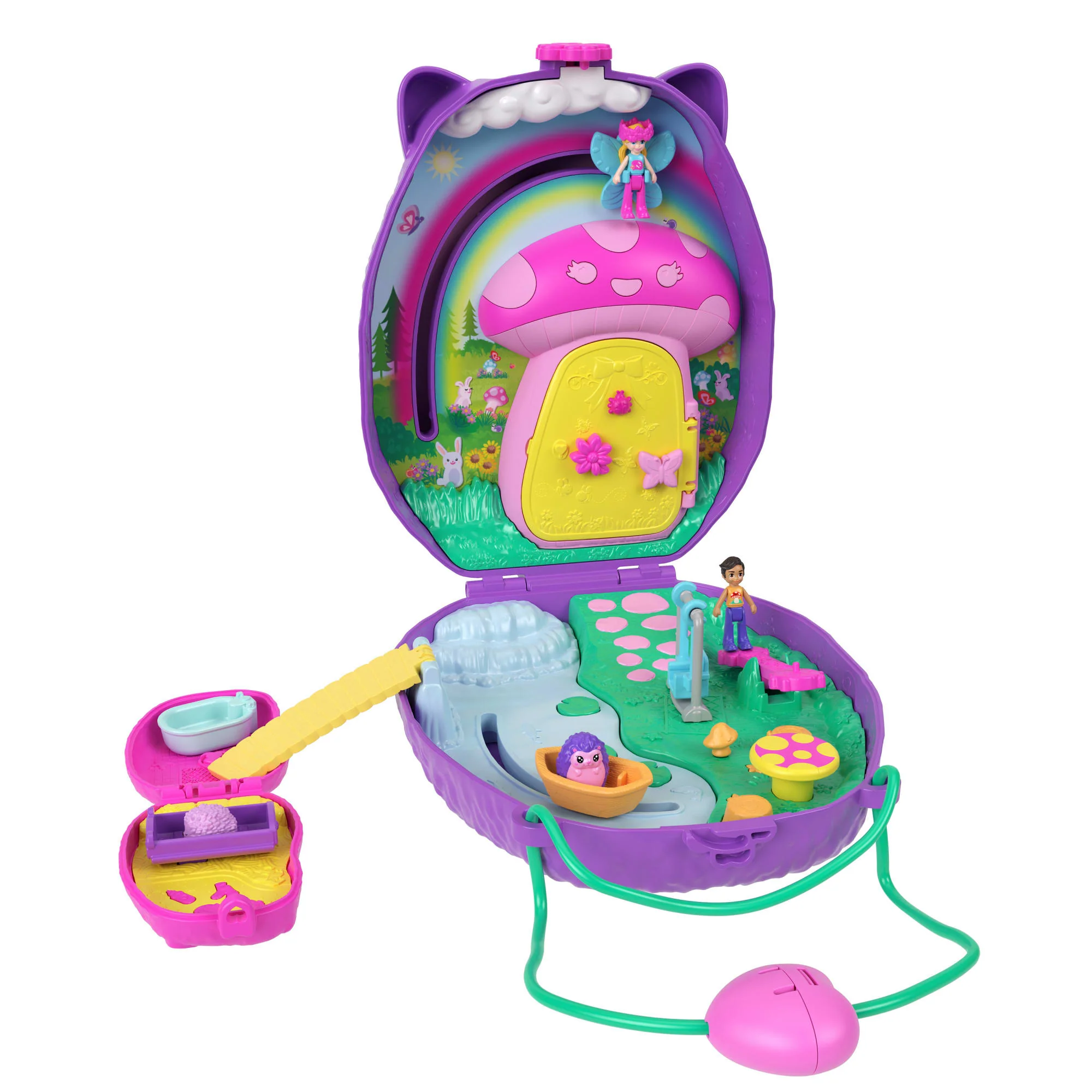 Polly Pocket  Sac à Main Maman et Bébé Hérissons, 2Poupées, 16Acc. - Image 4