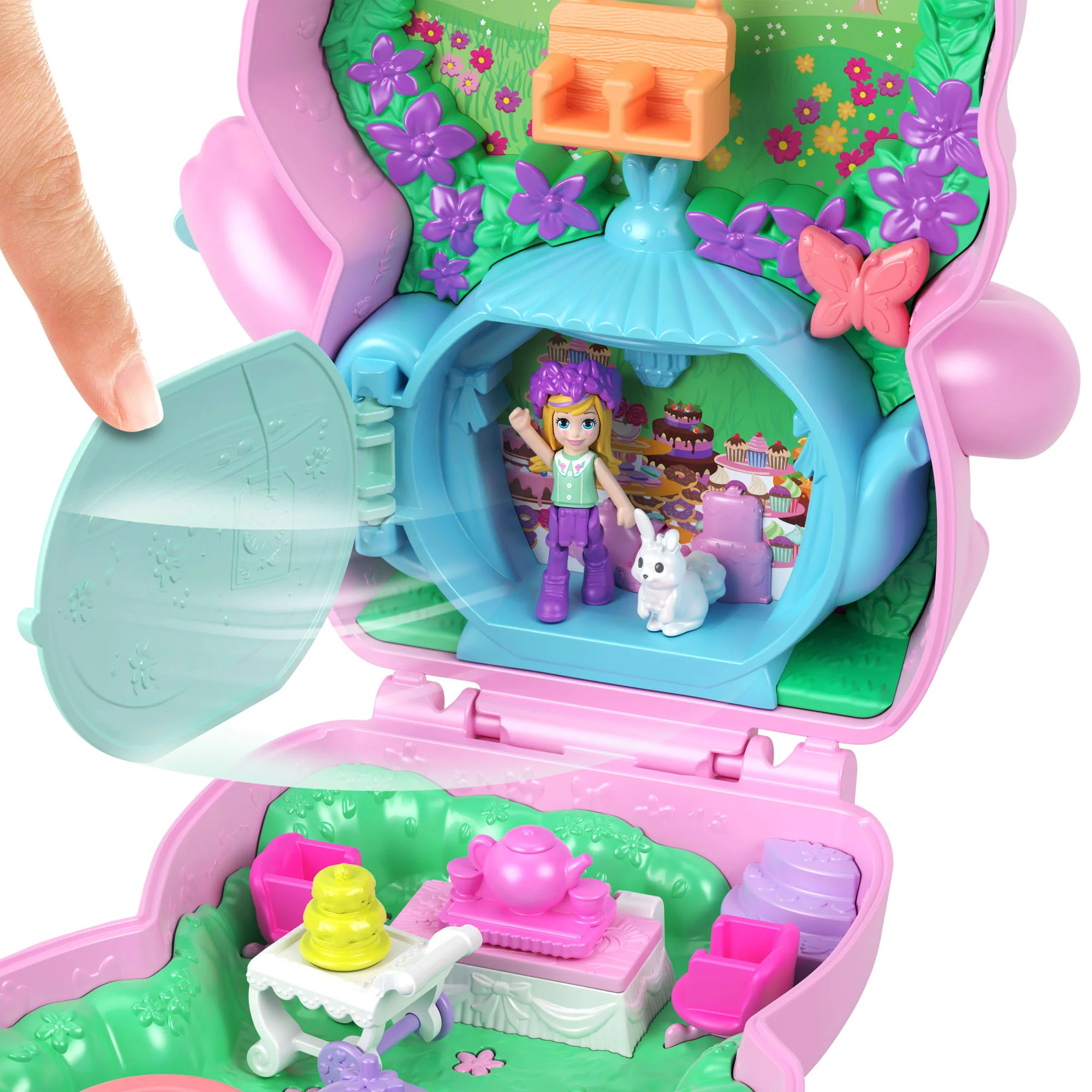 Polly Pocket Set de Juego Compacto Conejito Fiesta de Té - Image 5