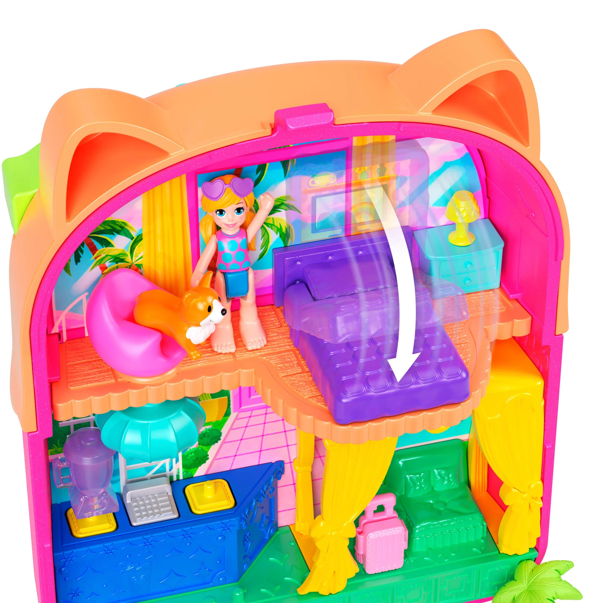 Polly Pocket Set de Juego Compacto Resort Paleta Gatito - Image 3